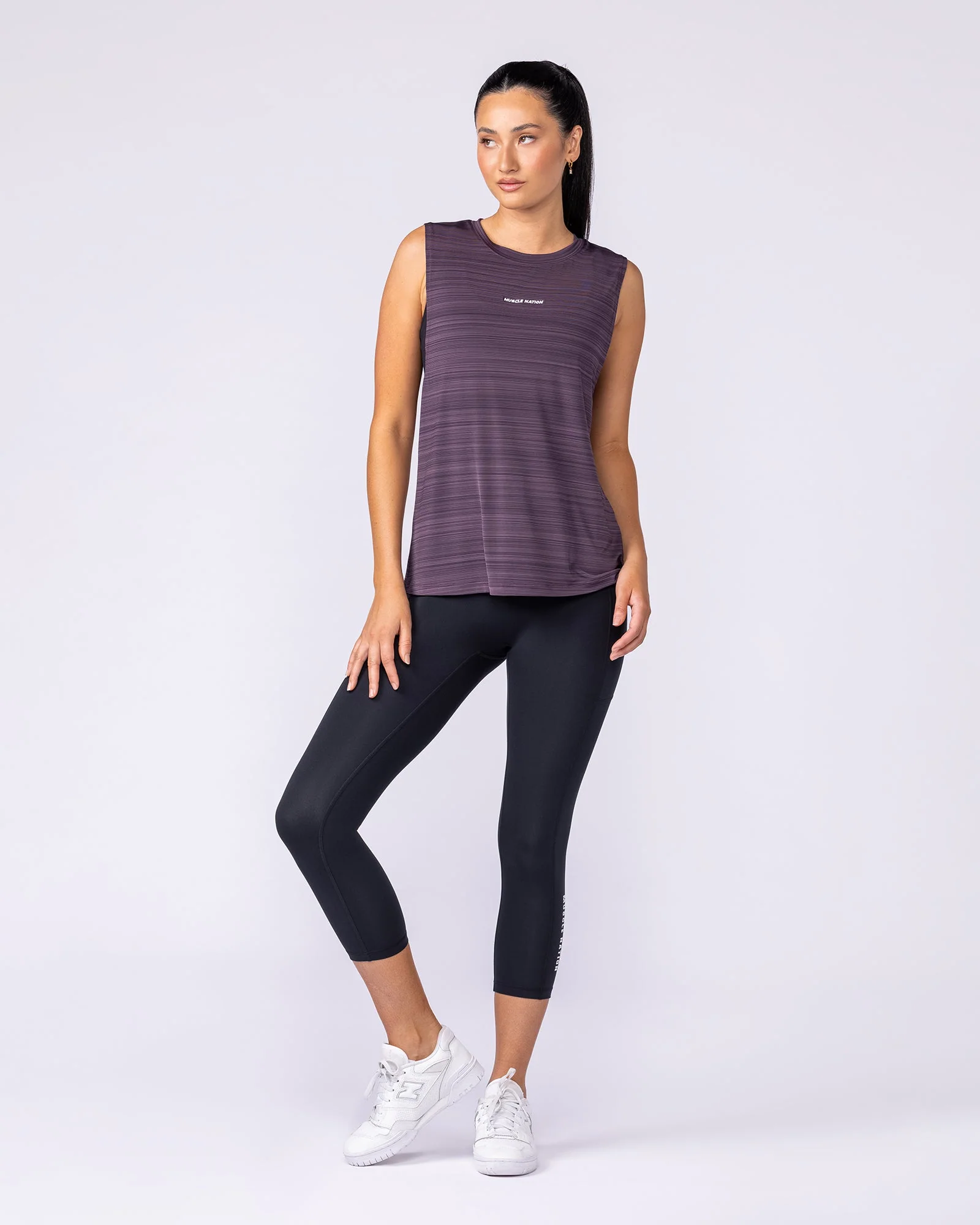 Active Drop Arm Training Tank - Midnight Plum - Image 5