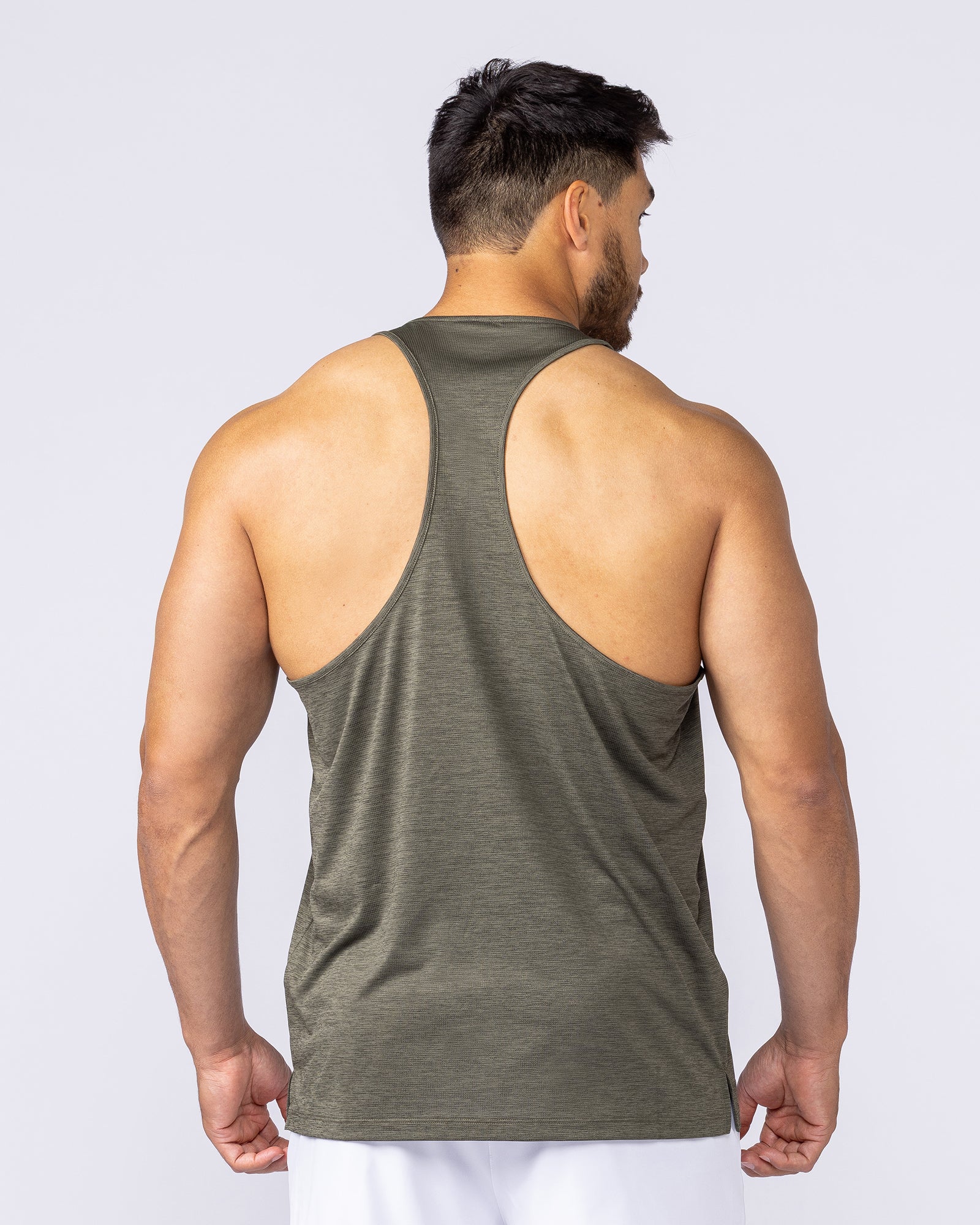 Aero Y Back Singlet - Khaki - Image 5