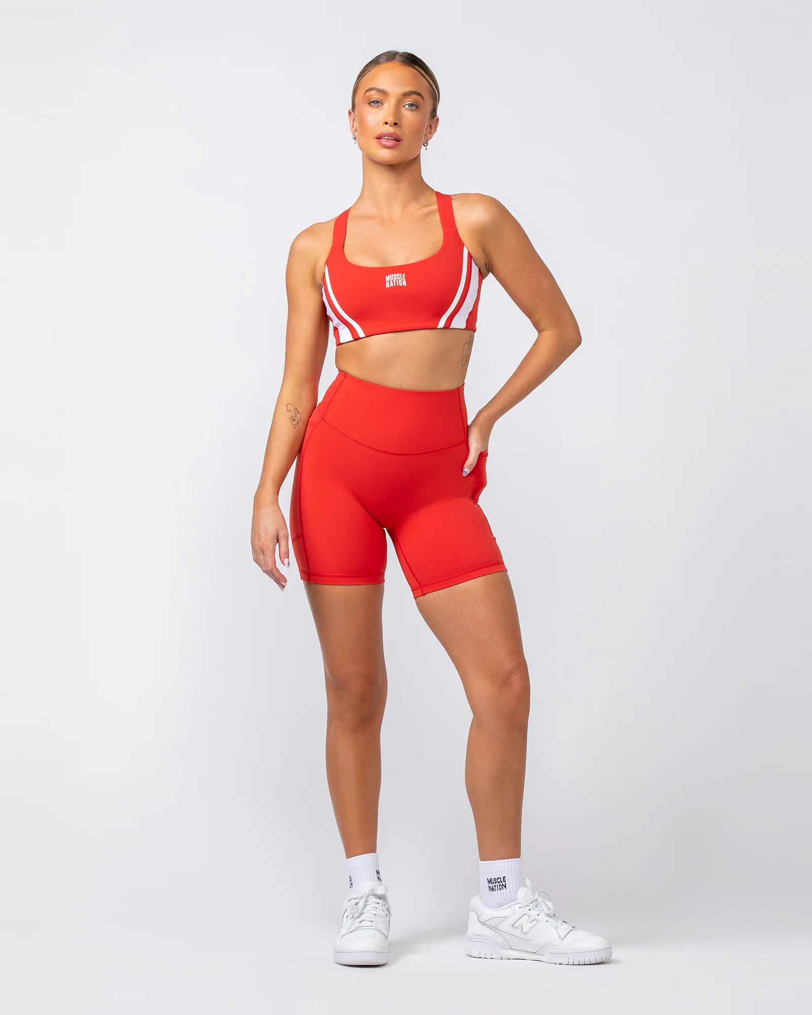 Agility Aura Pocket Bike Shorts - Crimson - Image 7