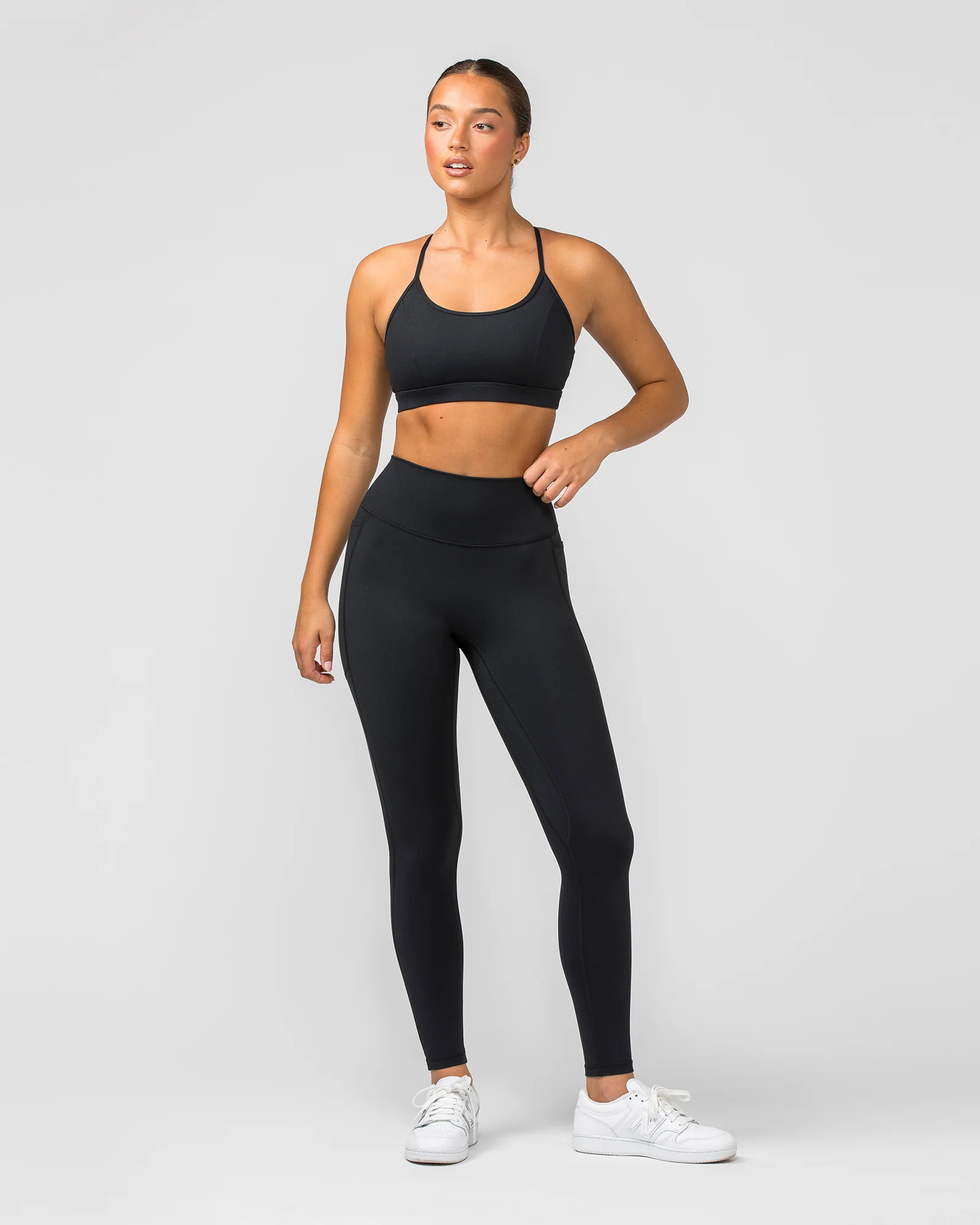 Agility Pocket Ankle Length Leggings - Black - Image 6