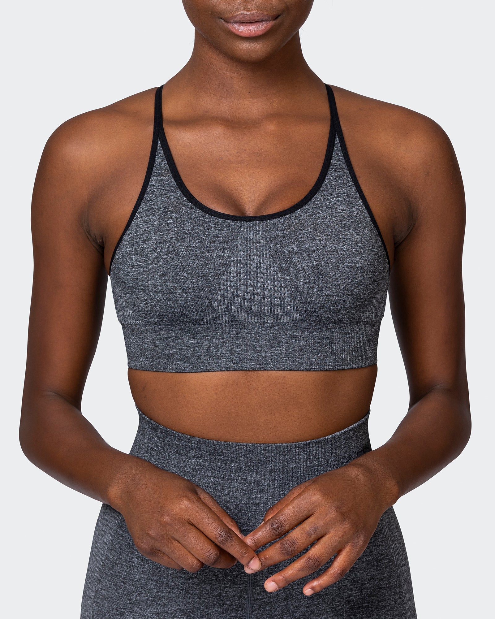 All Day Strap Seamless Bra - Charcoal Marl - Image 8