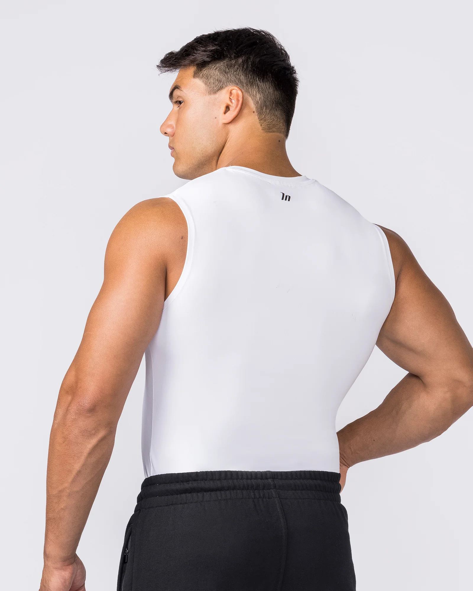 Apex Sleeveless Tee - White - Image 2