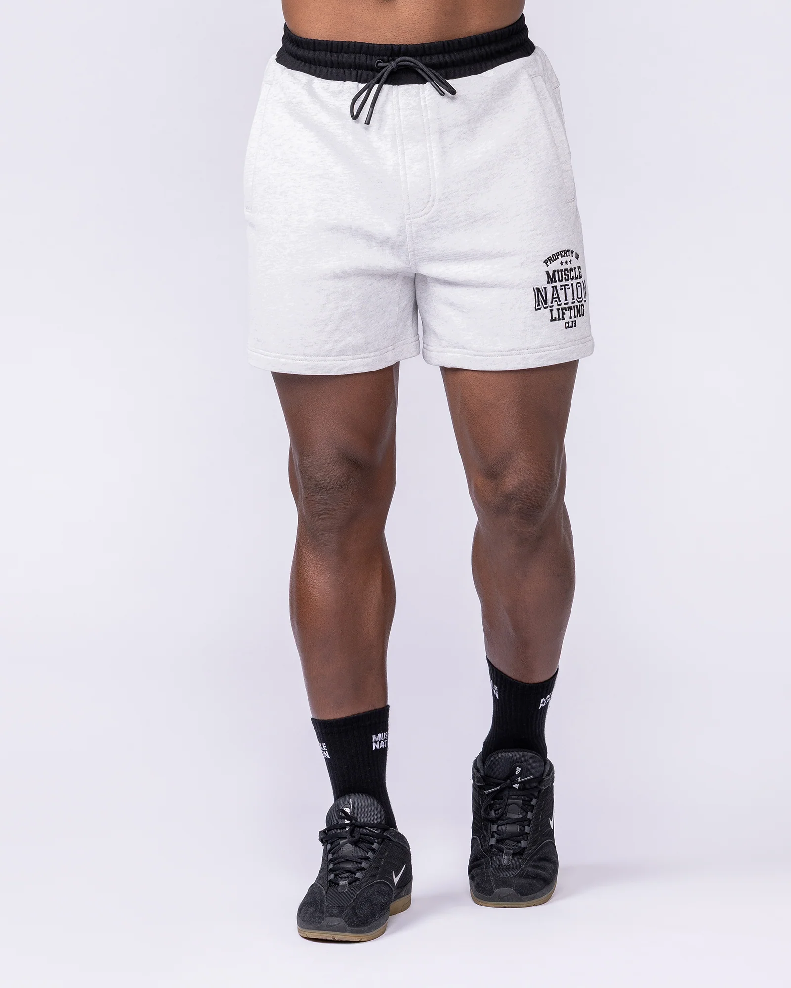 Archives Sweat 5" Shorts - Snow Grey Marl - Image 4