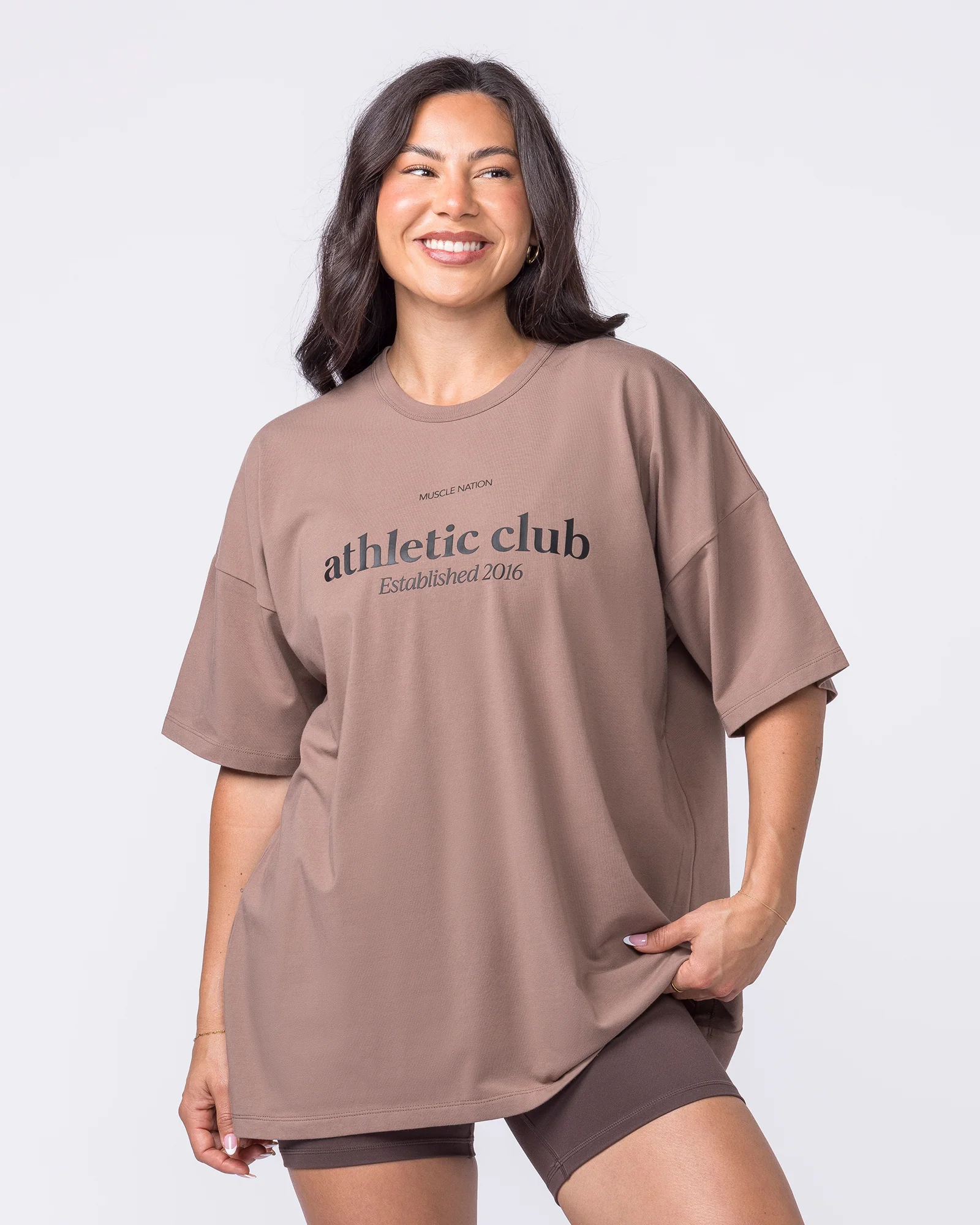 Athletic Club Oversized Tee - Cookie - Image 2