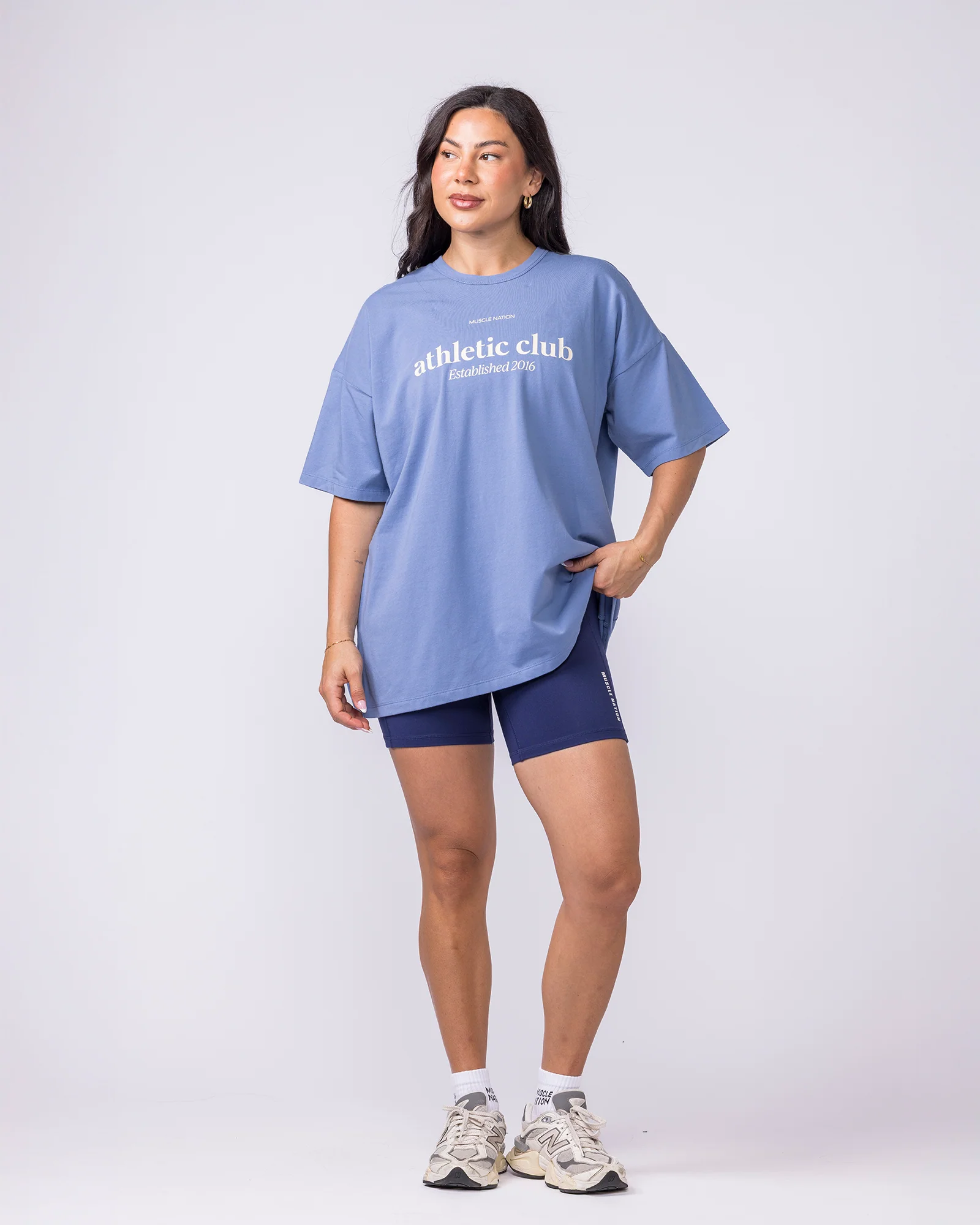 Athletic Club Oversized Tee - Faded Denim - Image 6