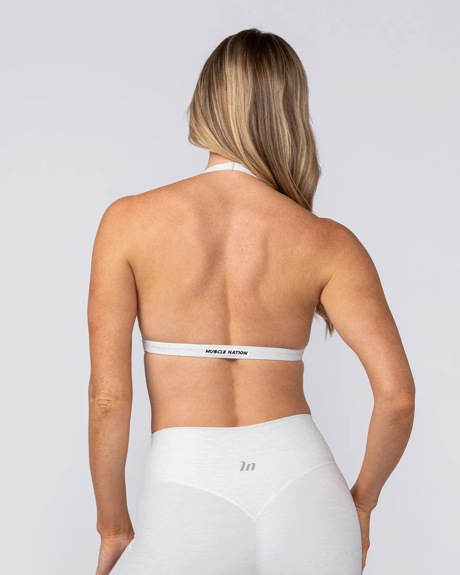 Aura Halter Bralette - White Grey Marl - Image 2