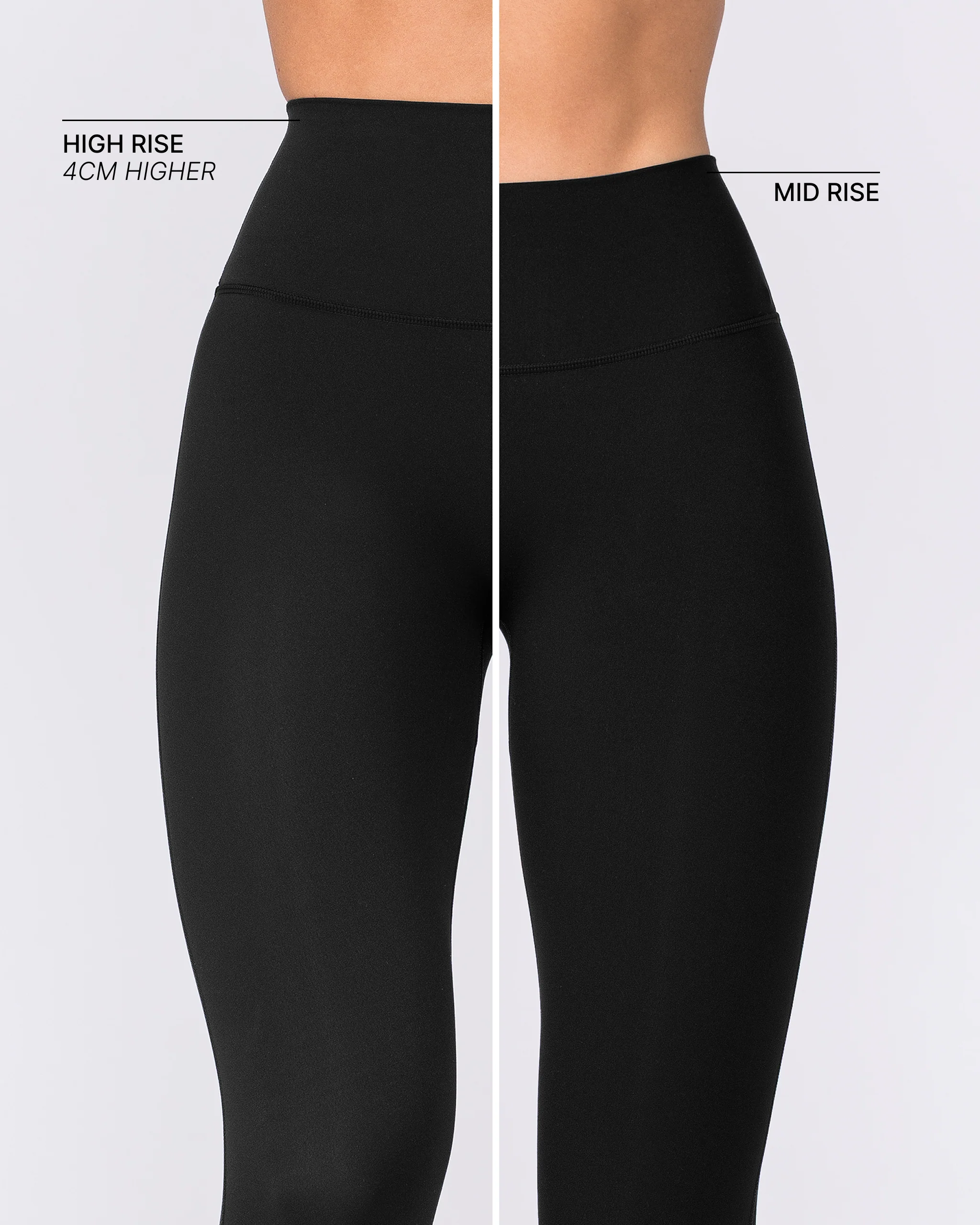 Aura Peachy High Invisible Scrunch Ankle Leggings - Black - Image 2
