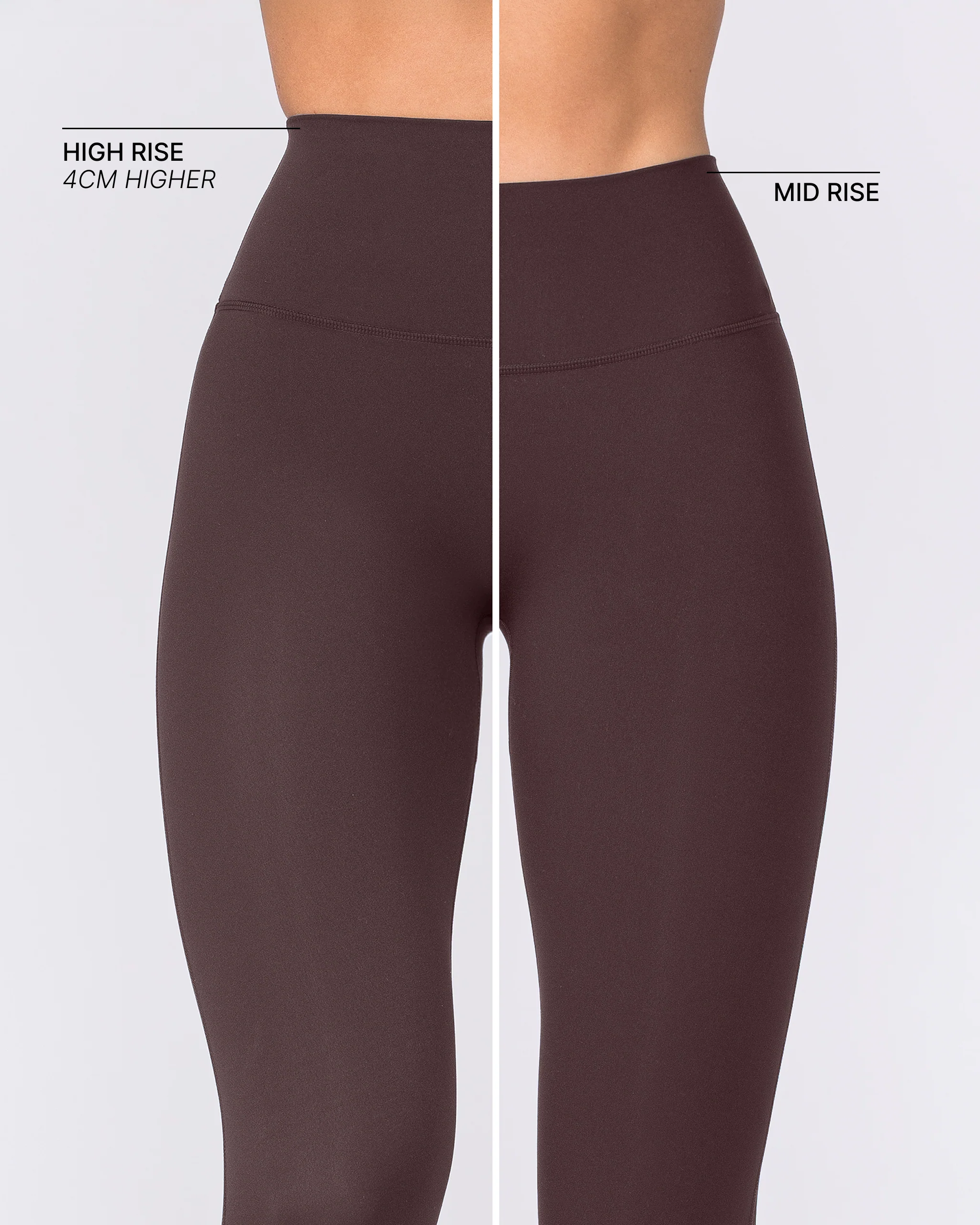Aura Peachy High Invisible Scrunch Ankle Leggings - Cocoa - Image 2
