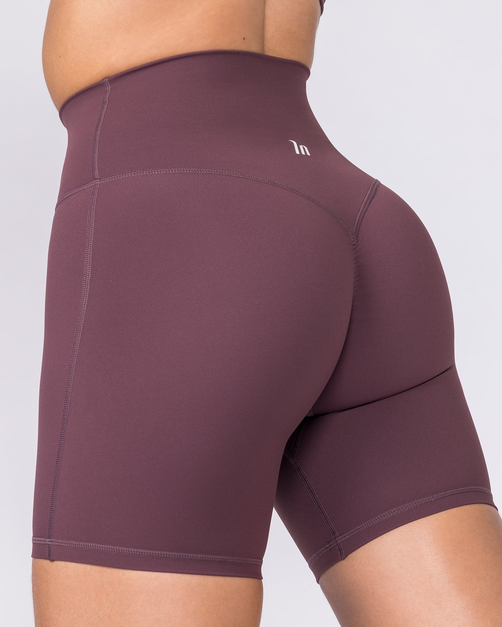 Aura Peachy High Invisible Scrunch Bike Shorts - Dark Cherry - Image 3