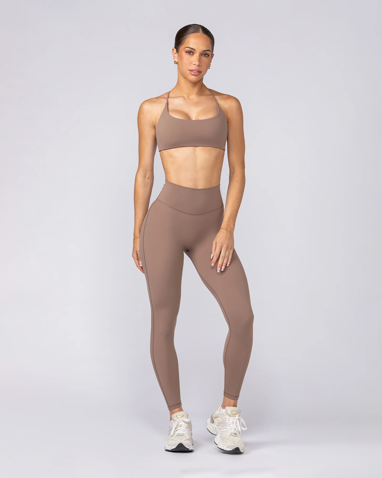 Aura Peachy Invisible Scrunch Ankle Leggings - Cookie - Image 7
