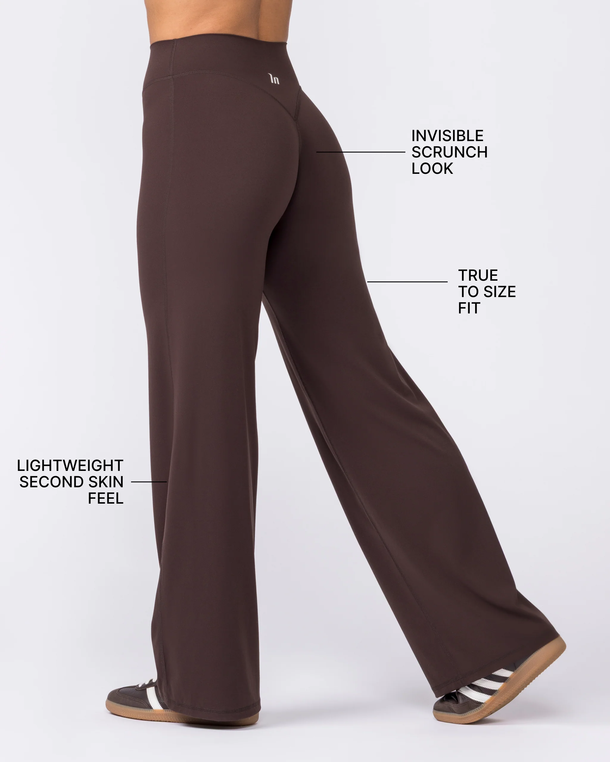 Aura Straight Leggings Short - Cocoa - Image 3
