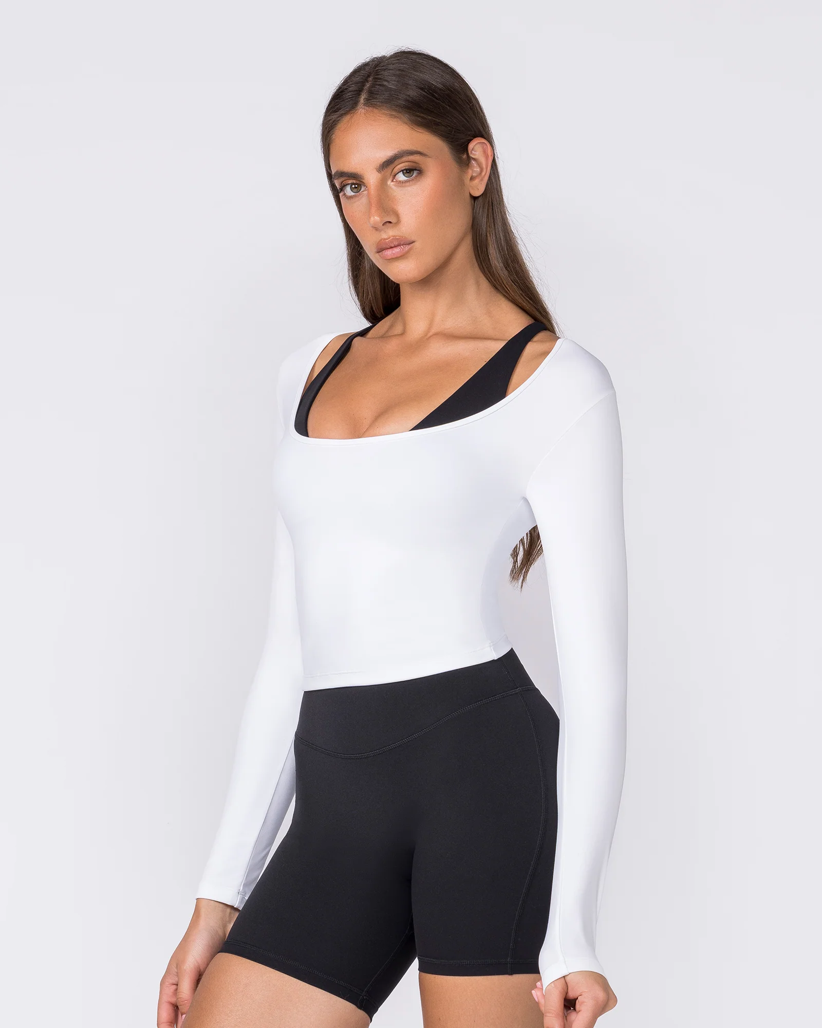 Base Long Sleeve Top - White - Image 4