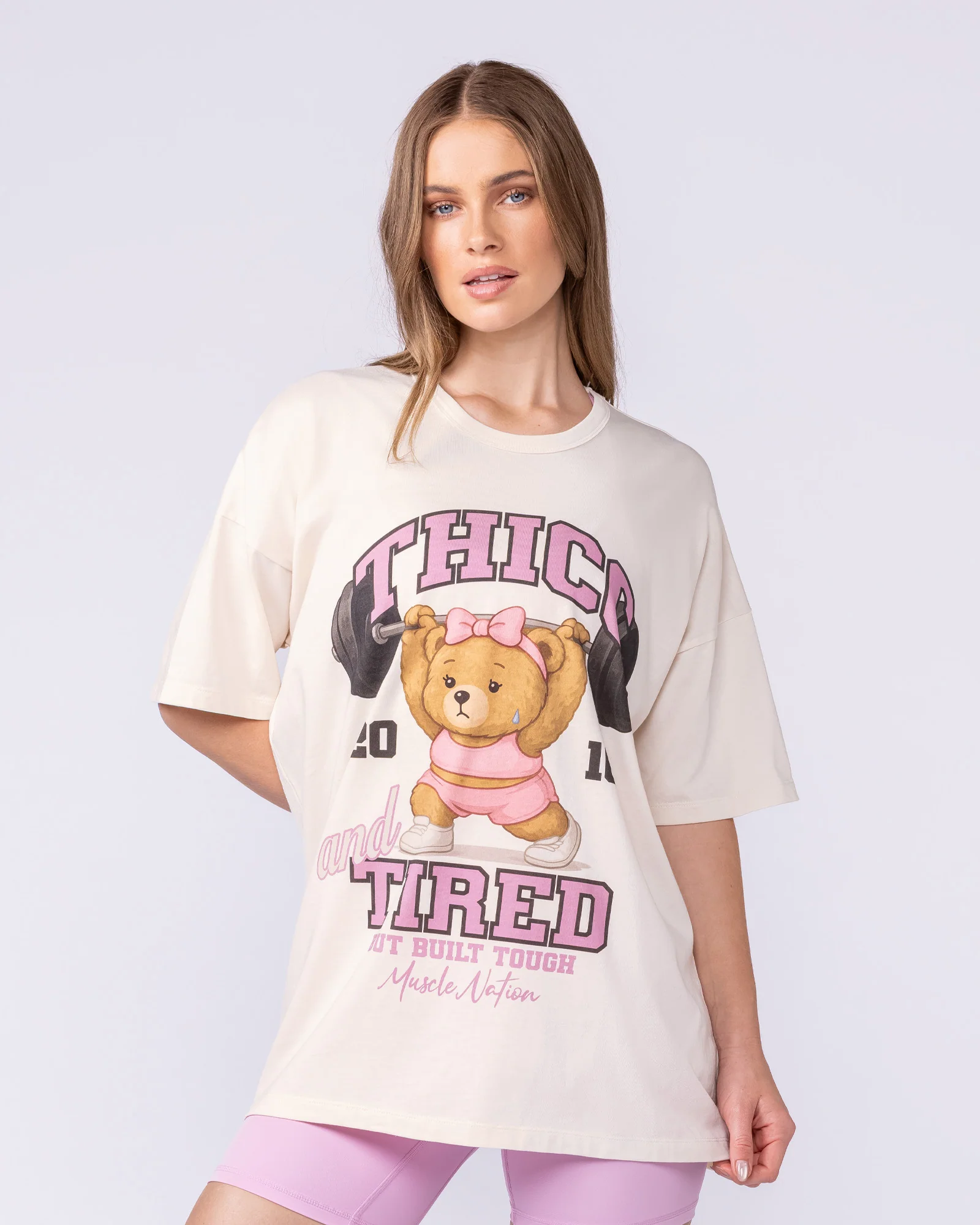 Bear Minimum Oversized Tee - Travertine - Image 2