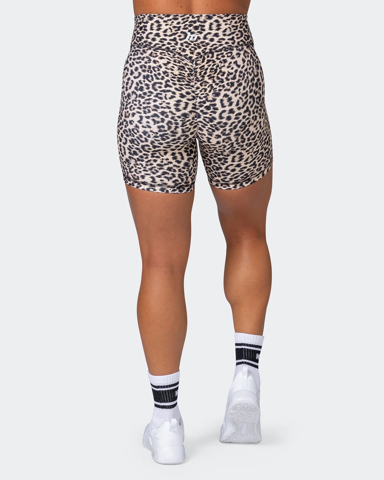 Signature Scrunch Bike Shorts - Yellow Leopard - Image 6