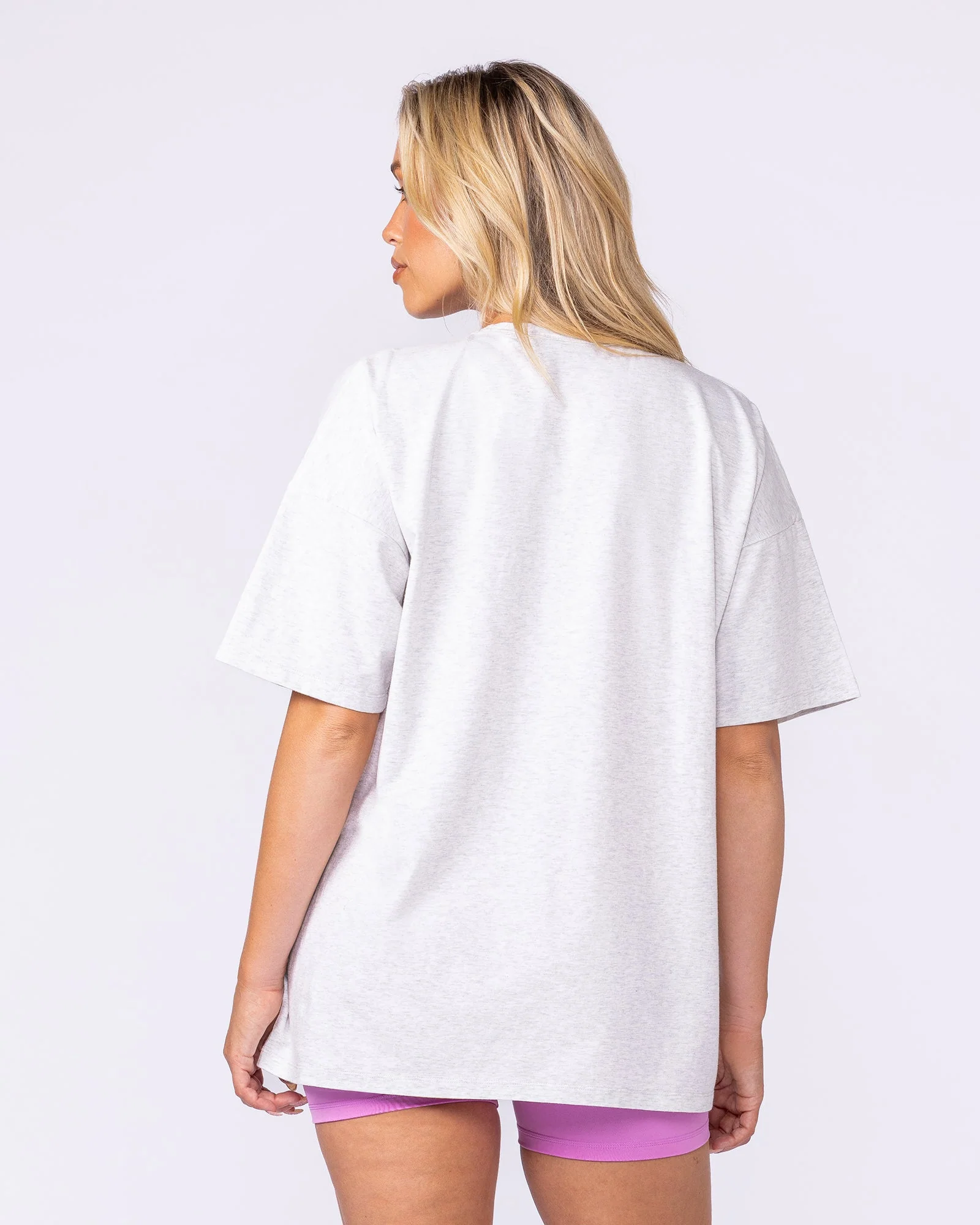 Blanco Oversized Tee - Snow Grey Marl - Image 5