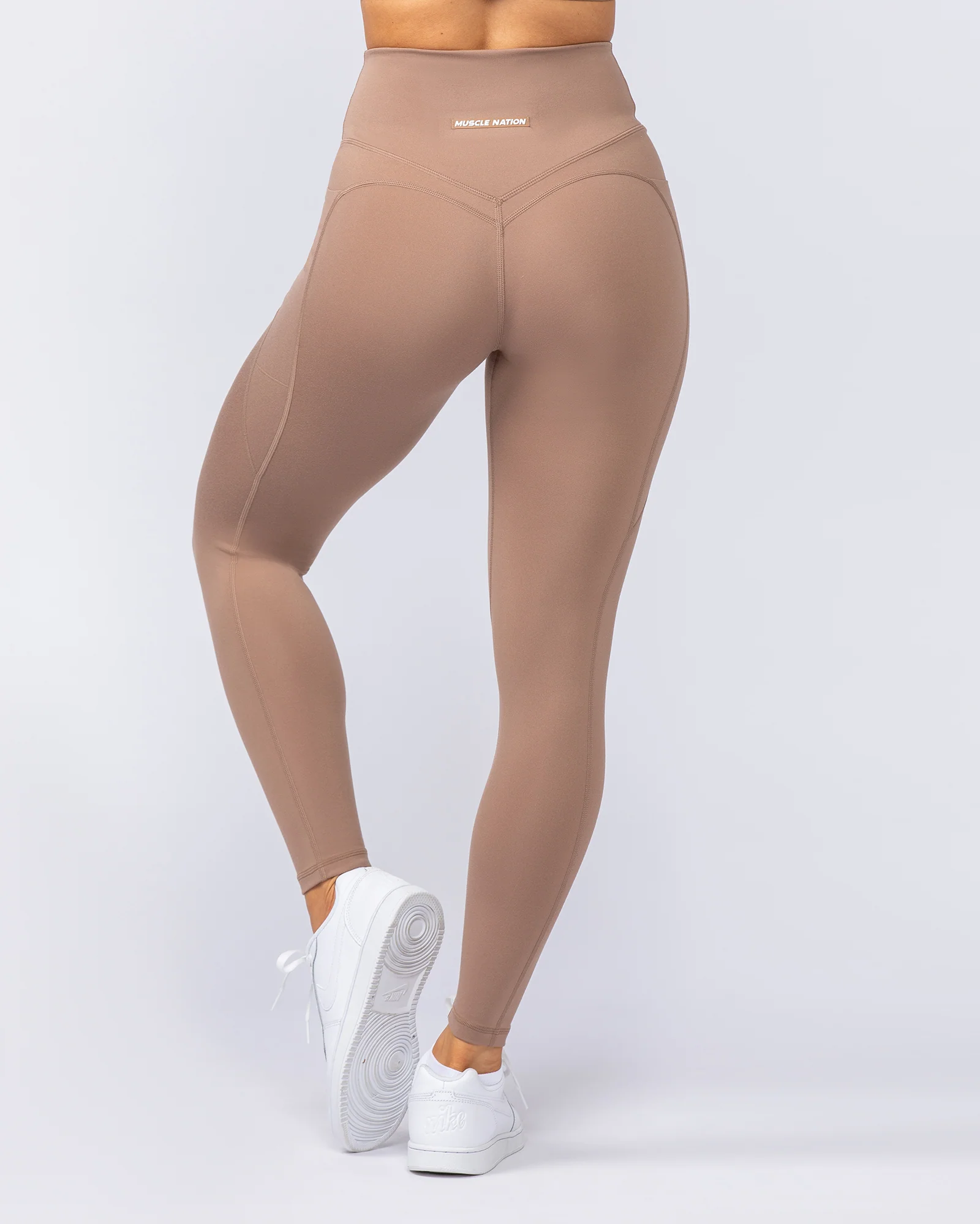 Booty Shaper Pocket Ankle Length Leggings - Cinnamon - Image 7