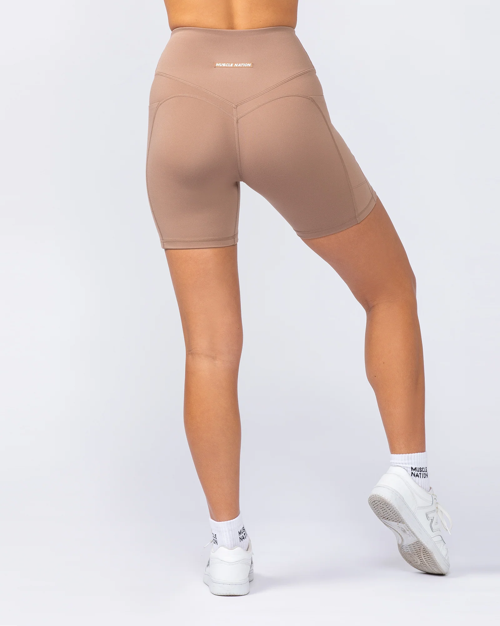 Booty Shaper Pocket Bike Shorts - Cinnamon - Image 5