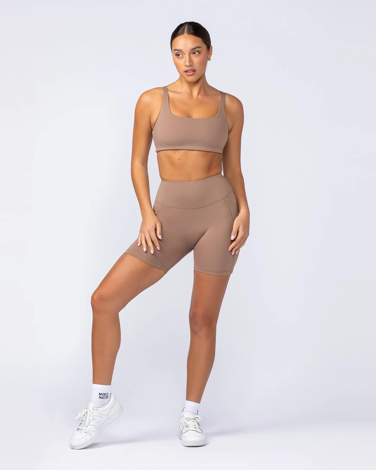 Booty Shaper Pocket Bike Shorts - Cinnamon - Image 6