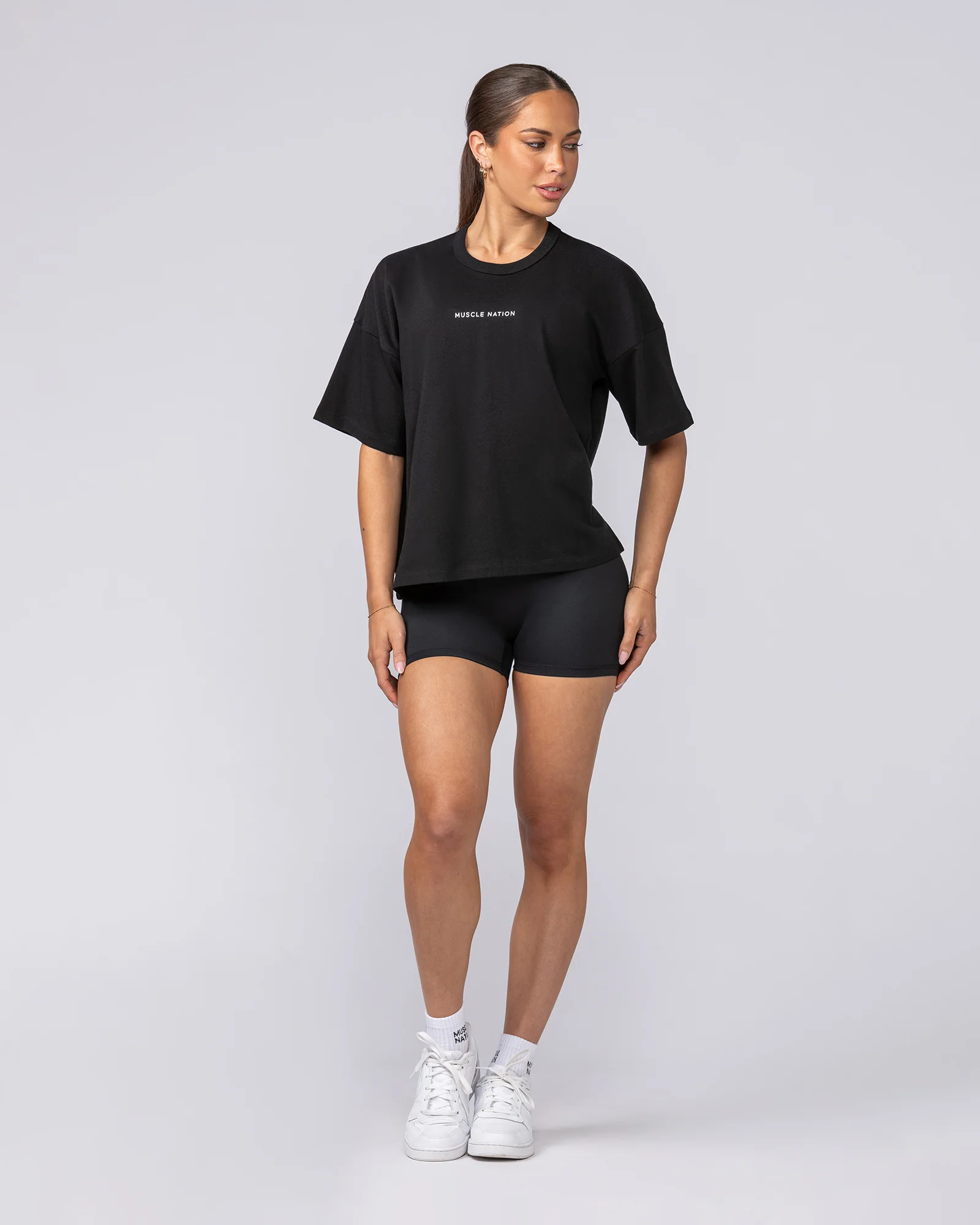 Boxy Fit Tee - Black - Image 5
