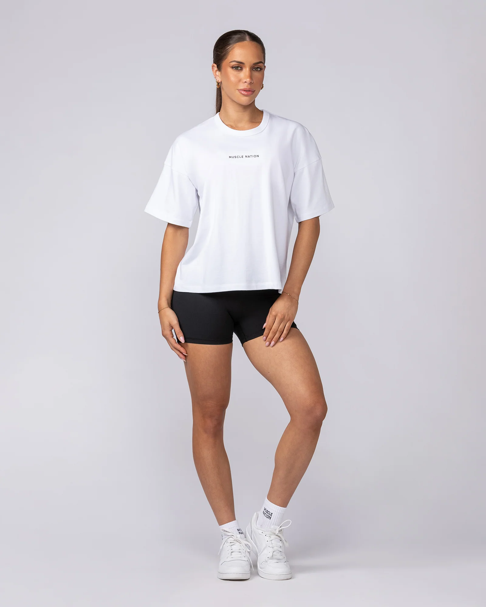 Boxy Fit Tee - White - Image 5