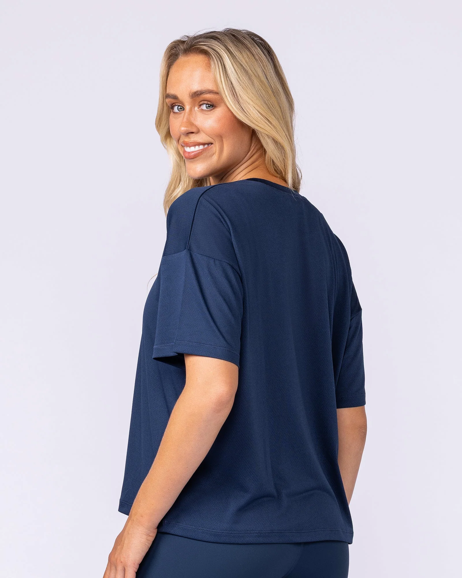 Boxy Training Tee - Navy - Image 2