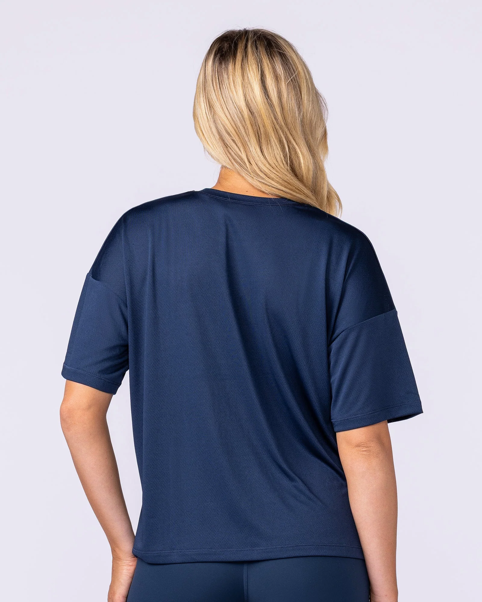 Boxy Training Tee - Navy - Image 4