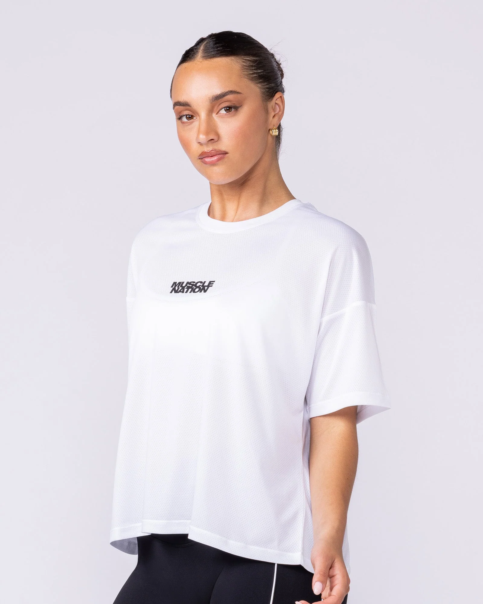 Boxy Training Tee - White - Image 4