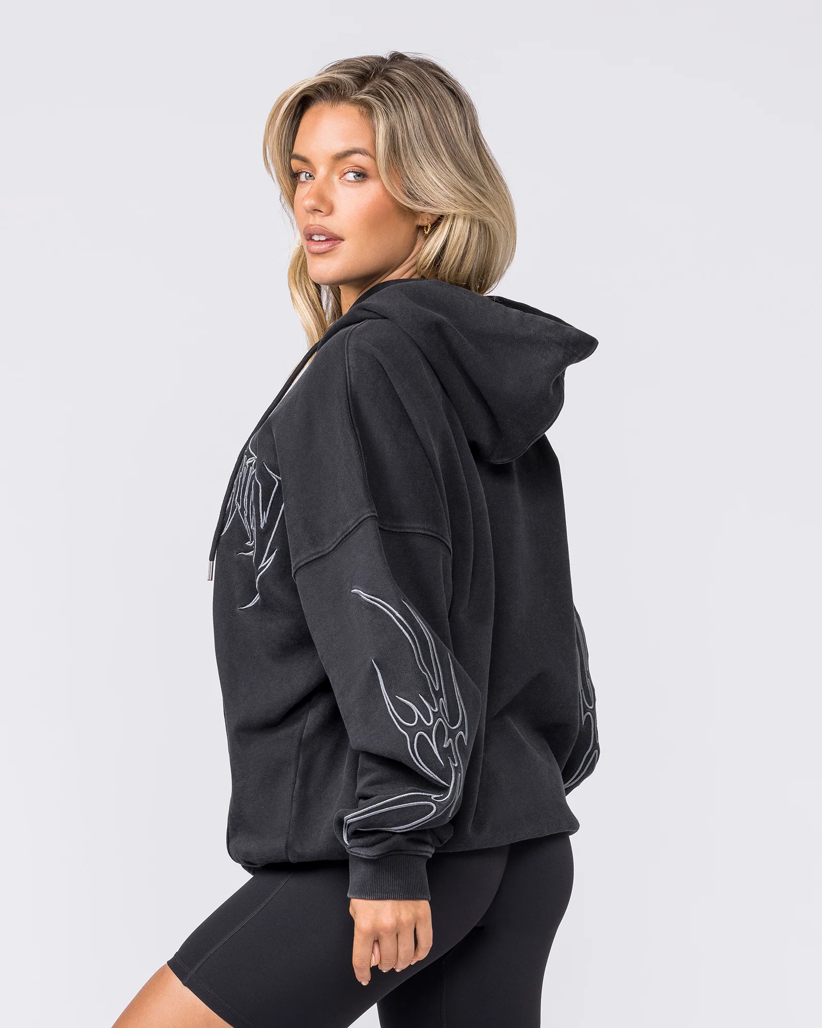 Breakout Vintage Zip Hoodie - Washed Black - Image 10