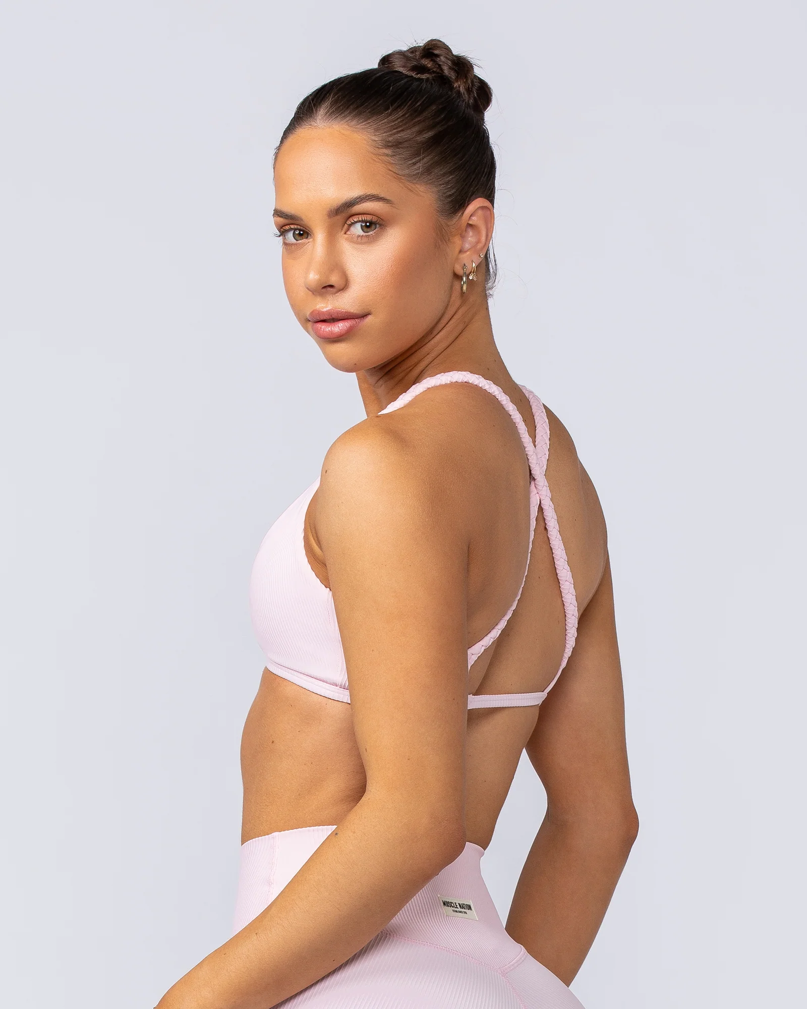 Breeze Rib Bralette - Baby Pink - Image 4