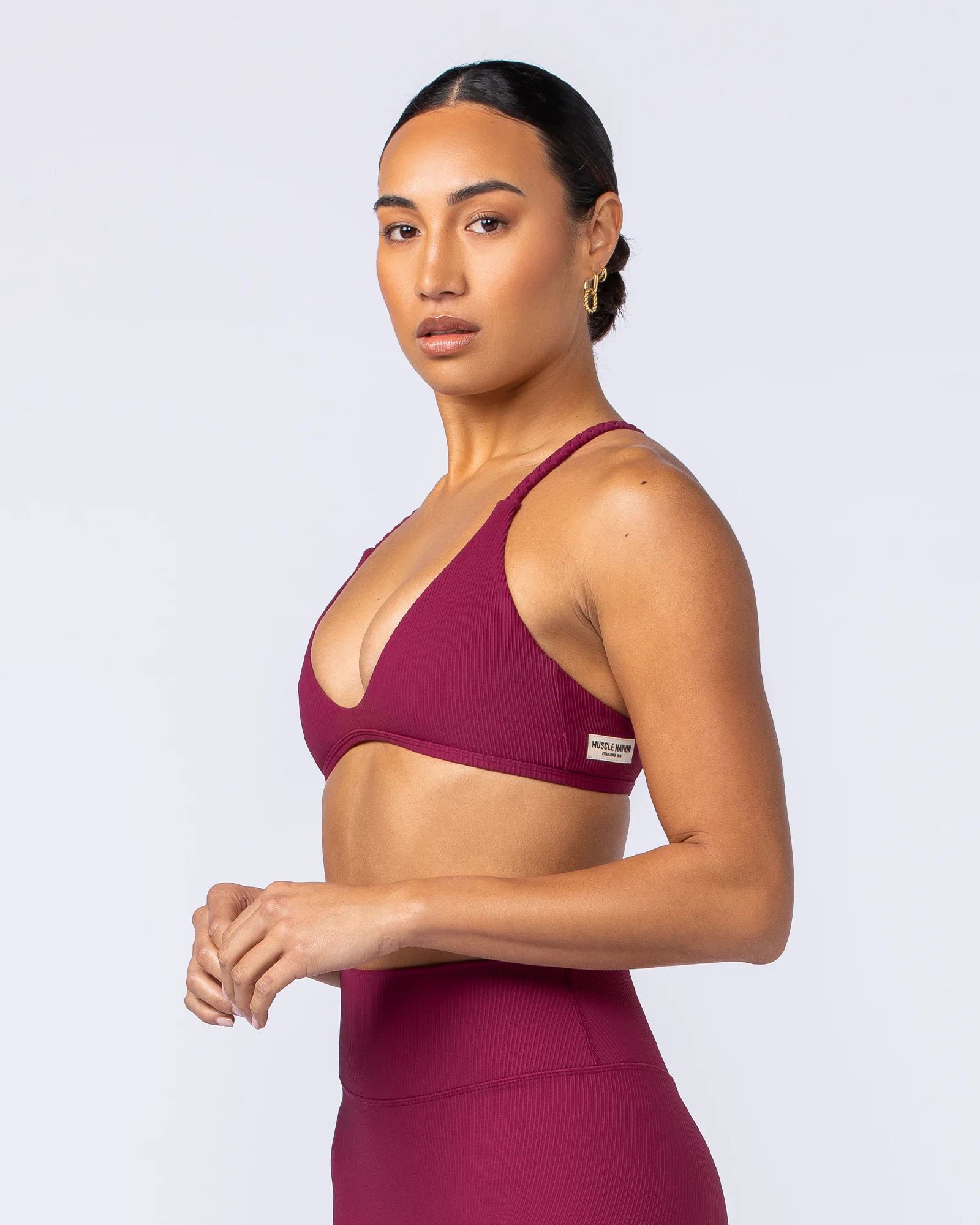 Breeze Rib Bralette - Rose Bud - Image 4
