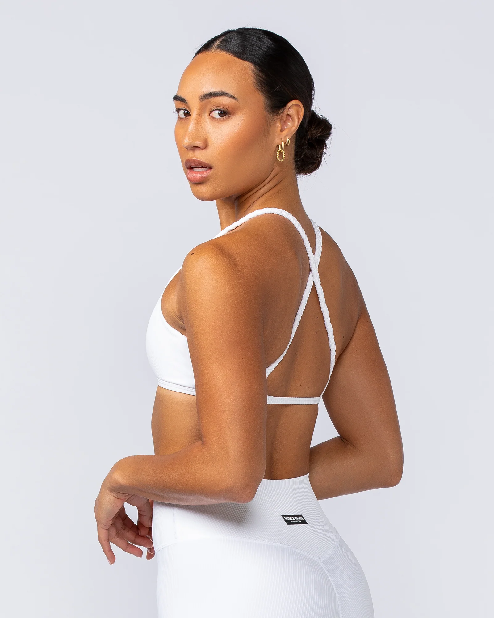 Breeze Rib Bralette - White - Image 3
