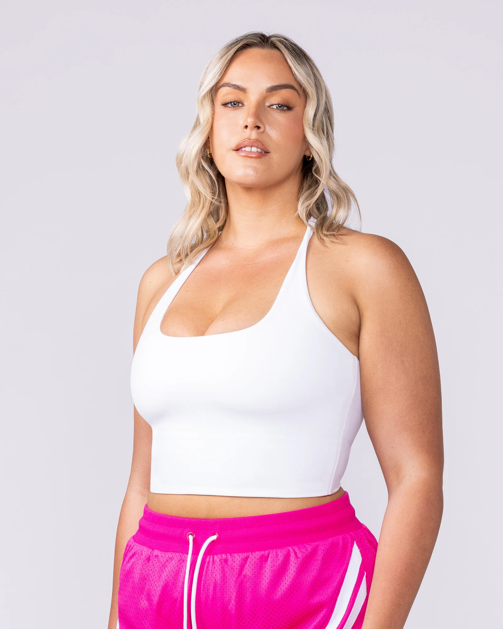 Captivate Bra Tank - White - Image 3
