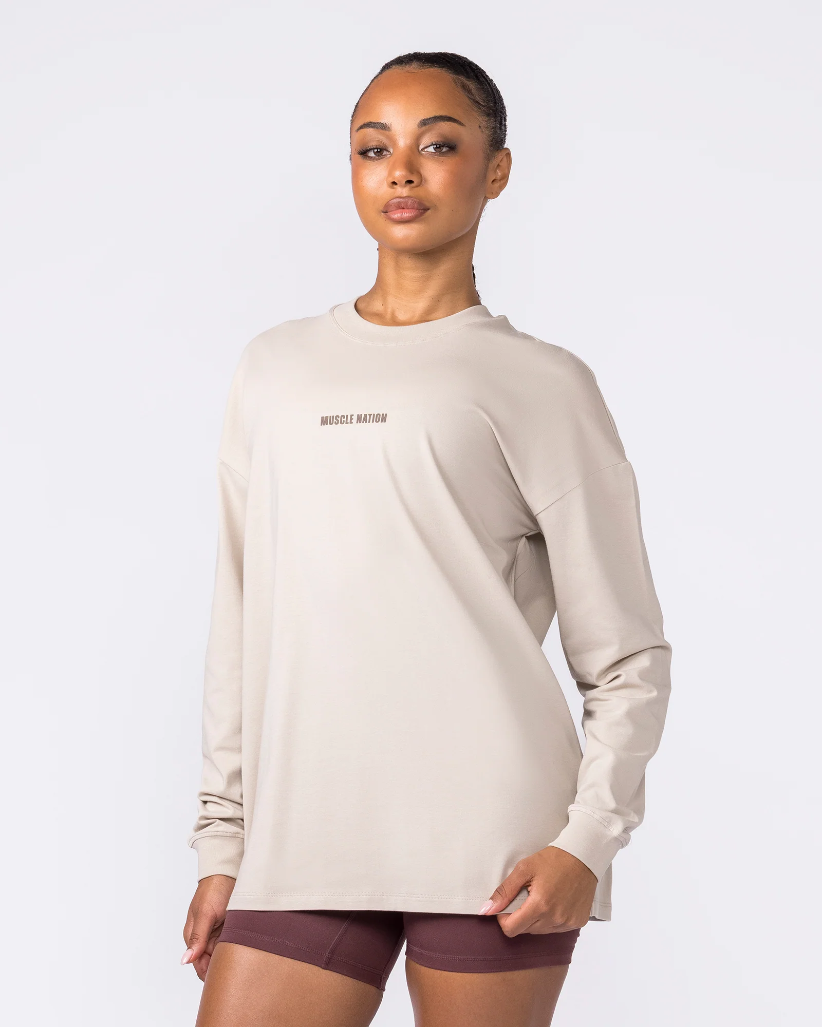 Classic Long Sleeve Top - Cream - Image 3