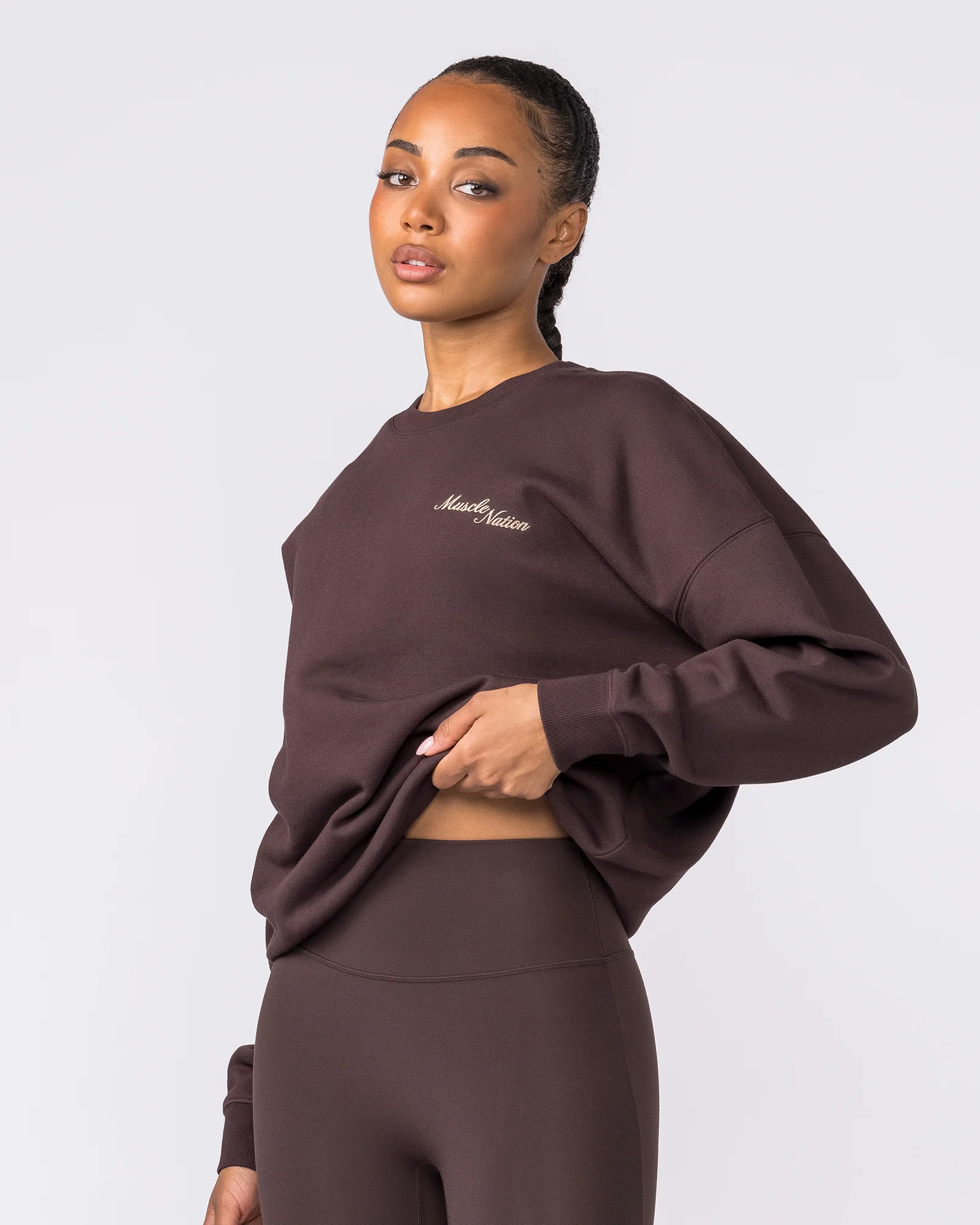 Collective Boxy Pullover - Cocoa - Image 3