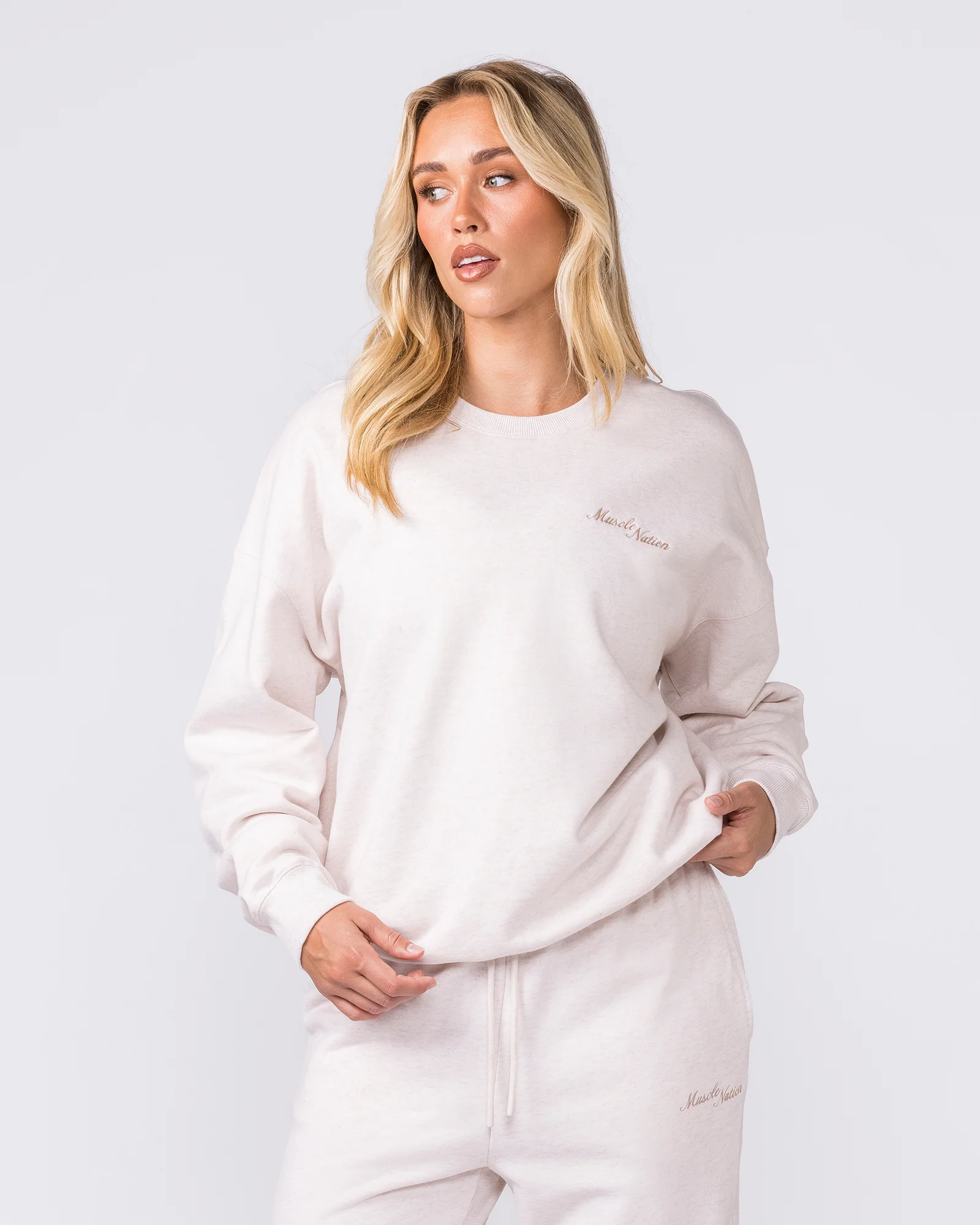 Collective Boxy Pullover - Dew Marl - Image 3