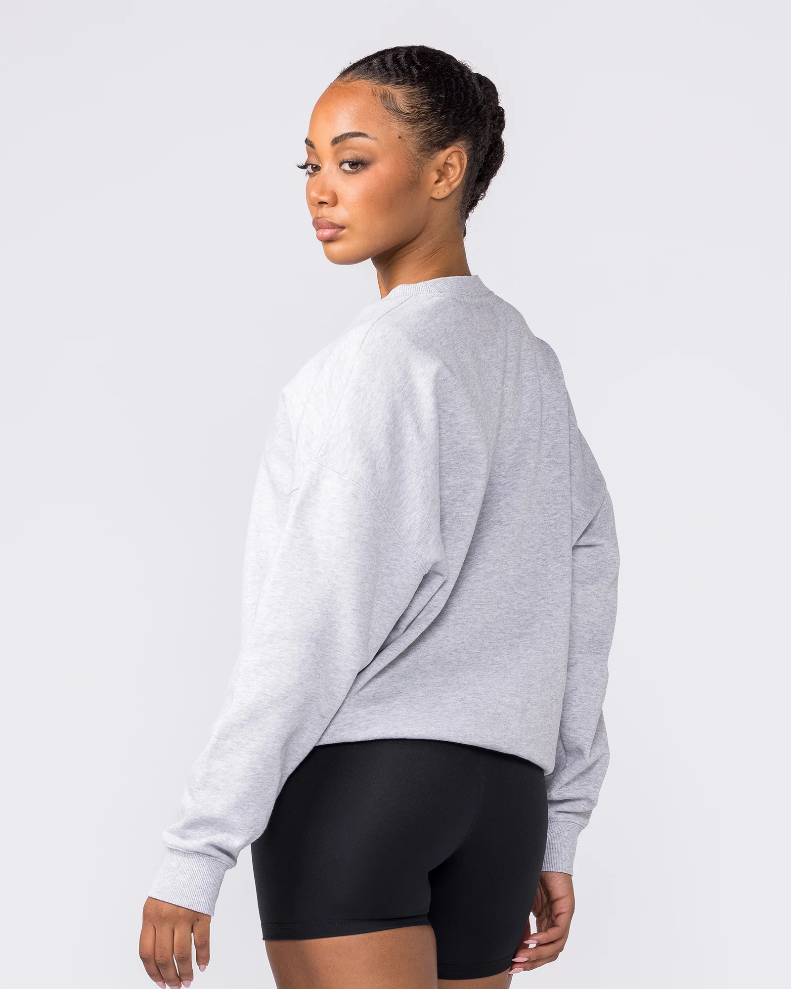 Collective Boxy Pullover - Light Grey Marl - Image 2