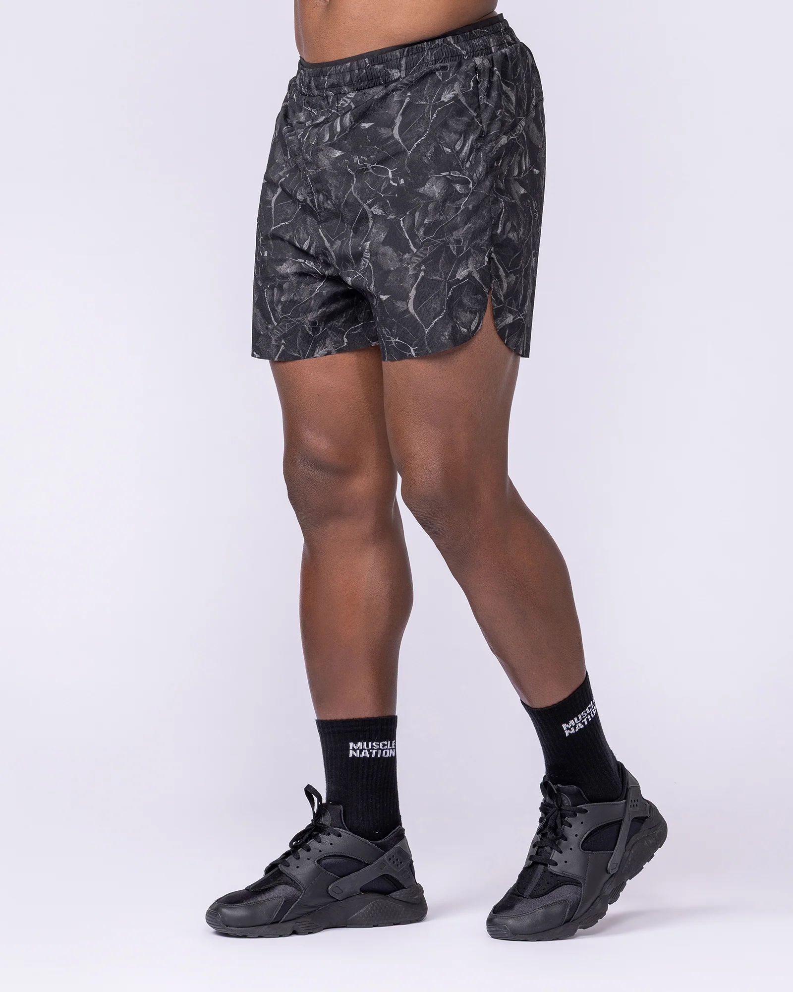 Compete 3" Run Shorts - Tree Camo Monochrome - Image 4