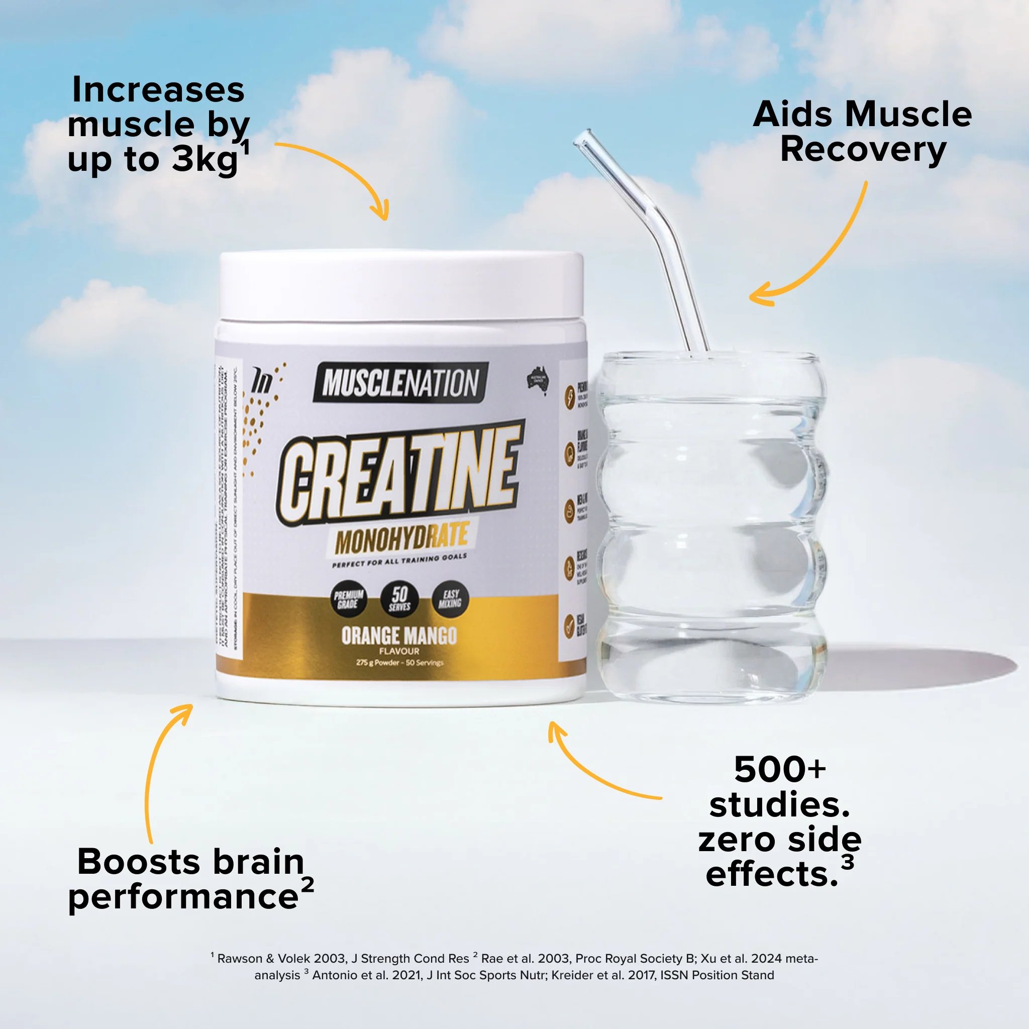 CREATINE MONOHYDRATE - Orange Mango - 50 serves - Image 4