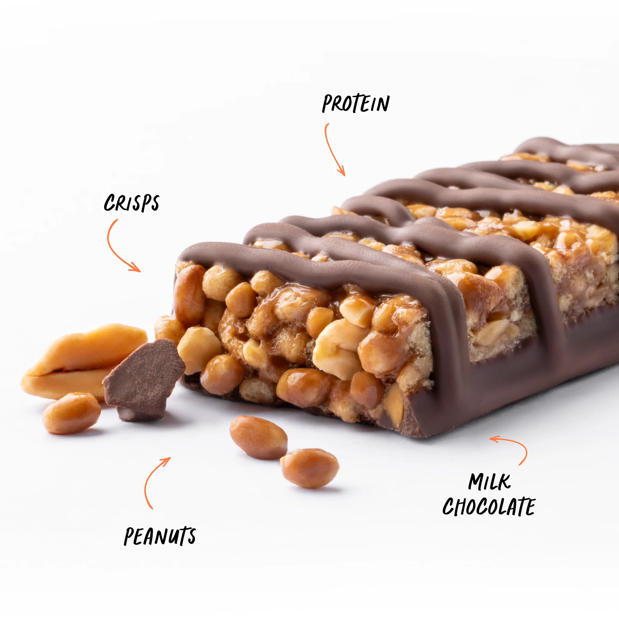 CRISP Protein Bar - Choc Peanut Bar - Box of 12 - Image 3