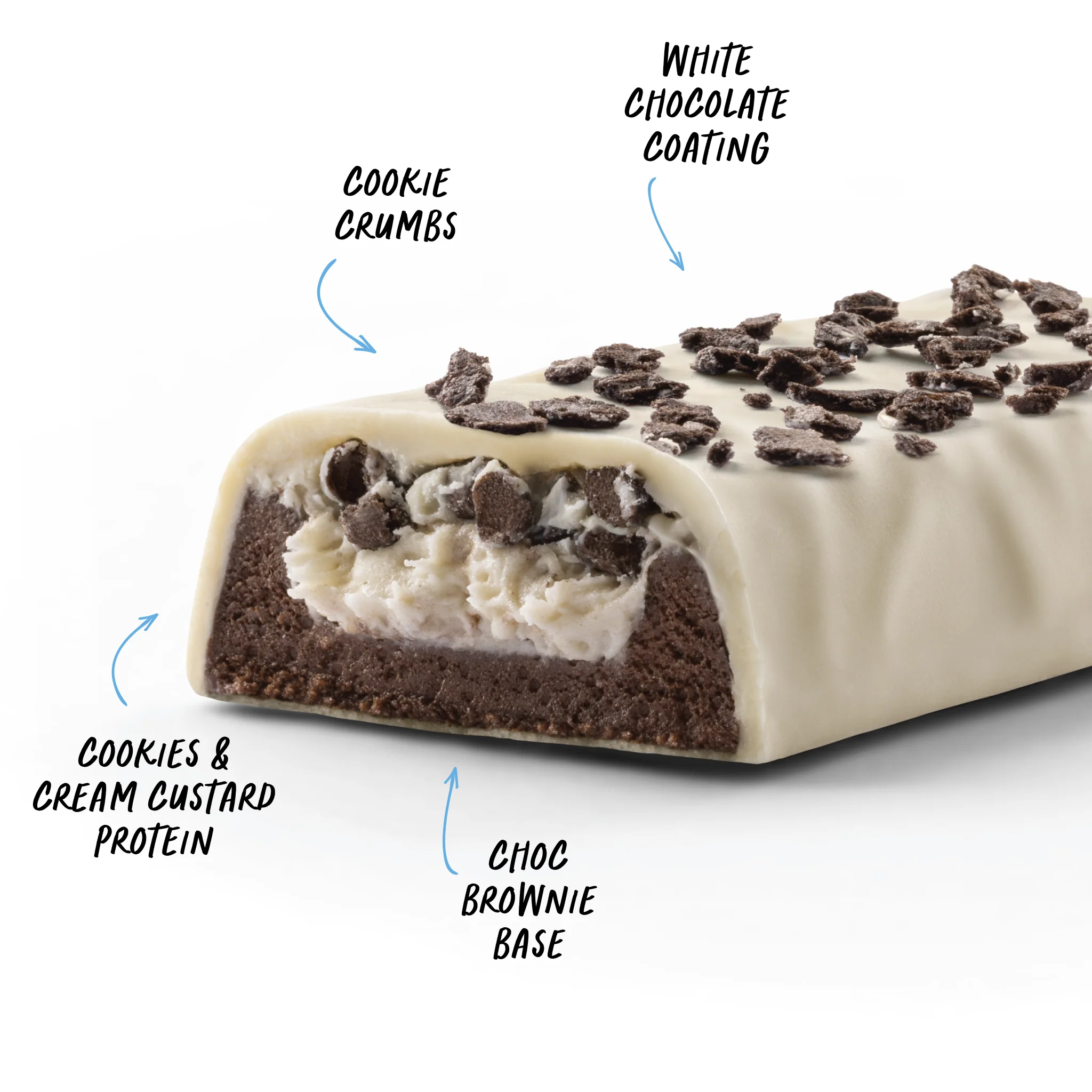 CUSTARD Protein Bar - Cookies & Cream - Box of 12 - Image 2
