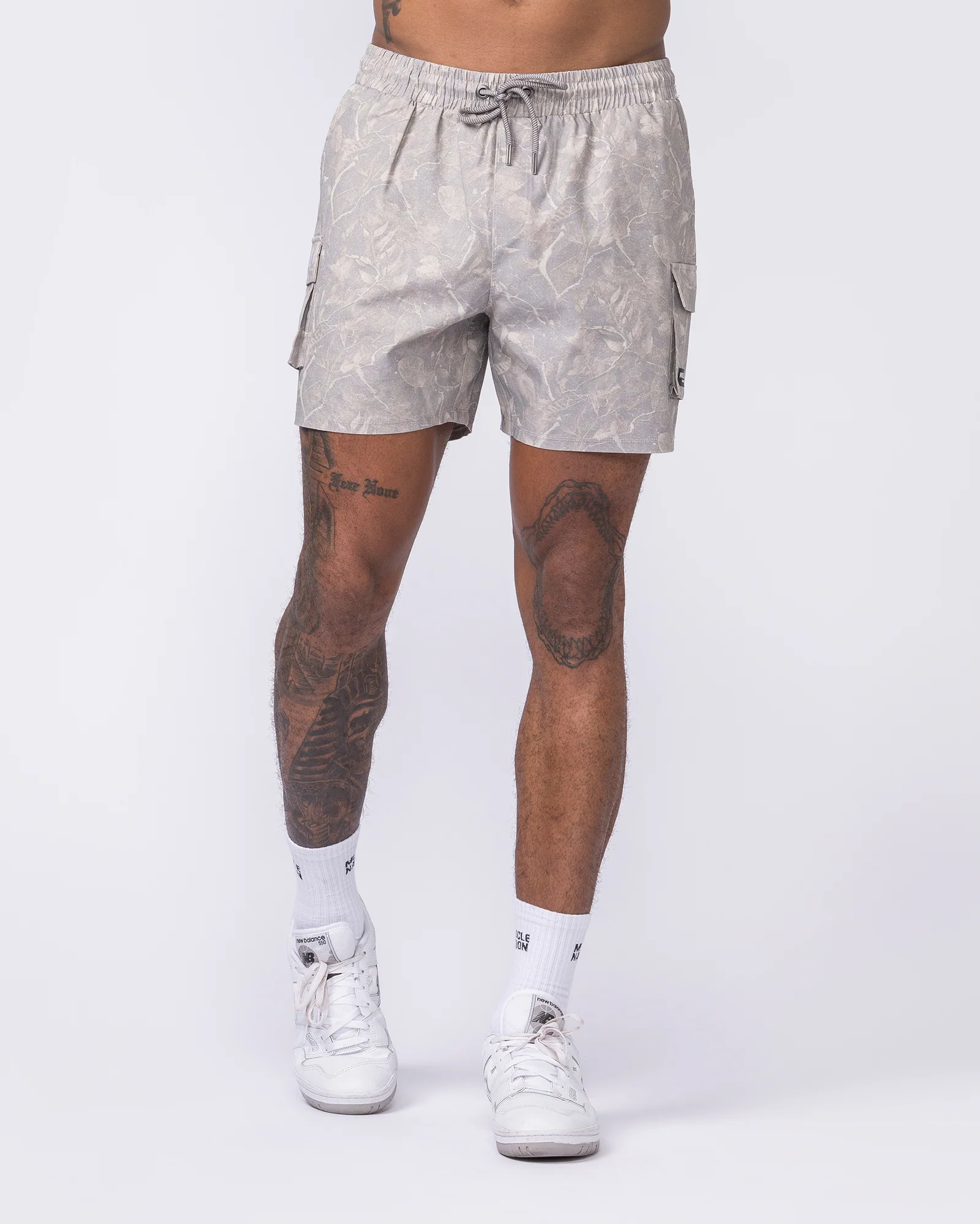 Daily Cargo 5" Shorts - Washed Tree Camo Cream - Image 3