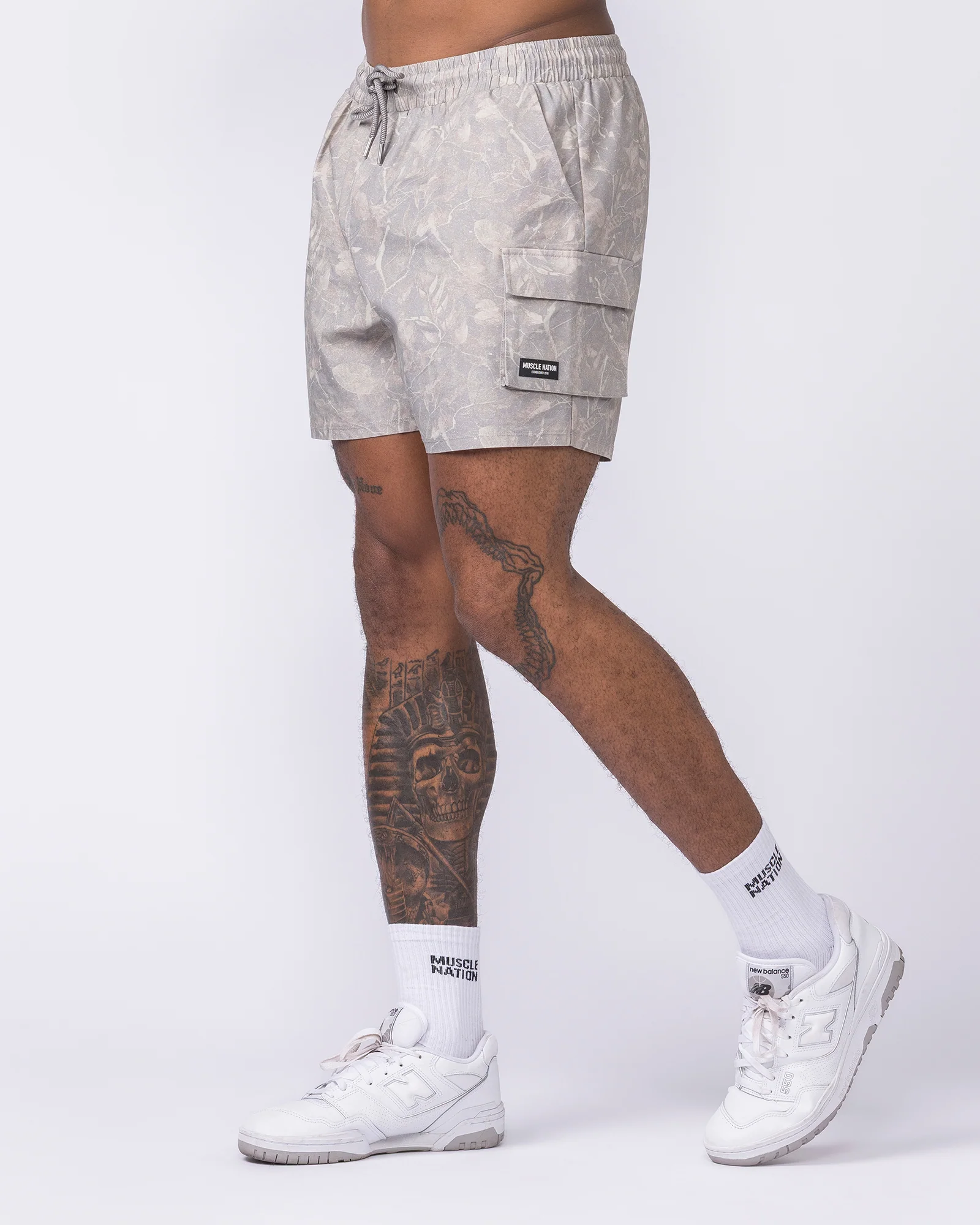 Daily Cargo 5" Shorts - Washed Tree Camo Cream - Image 4