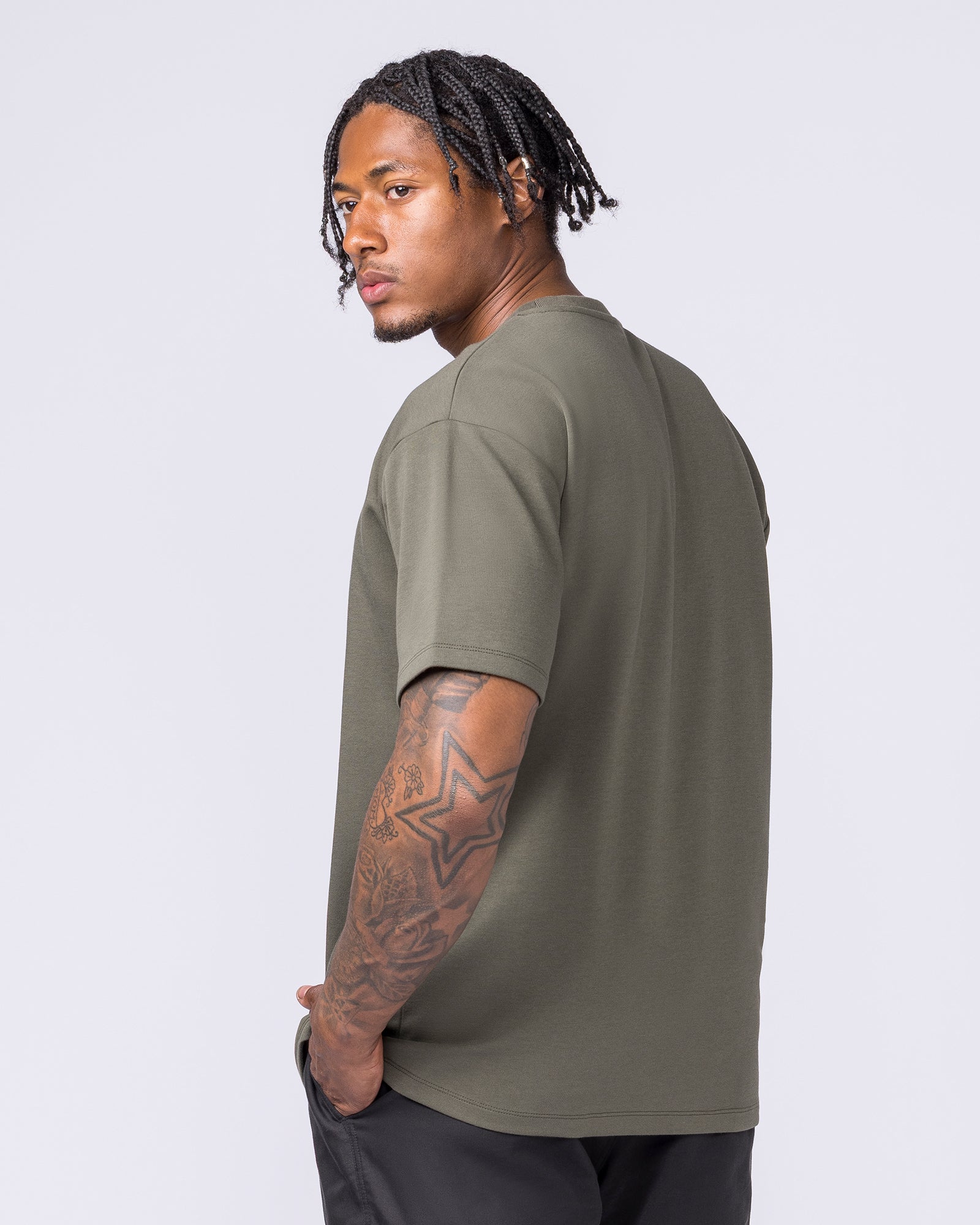 Daily Regular Fit Tee - Dark Khaki - Image 2