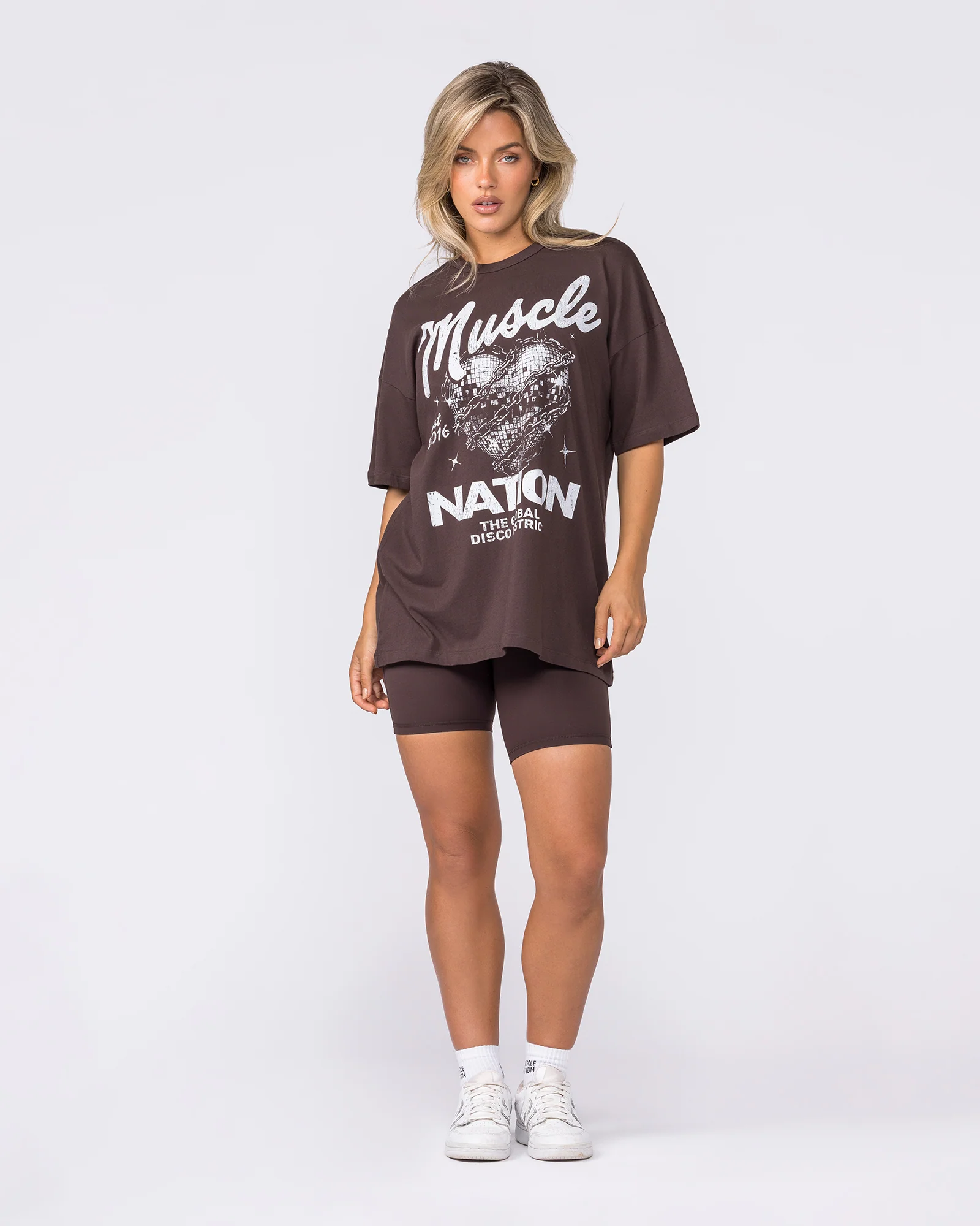 Disco District Oversized Tee - Cocoa - Image 6