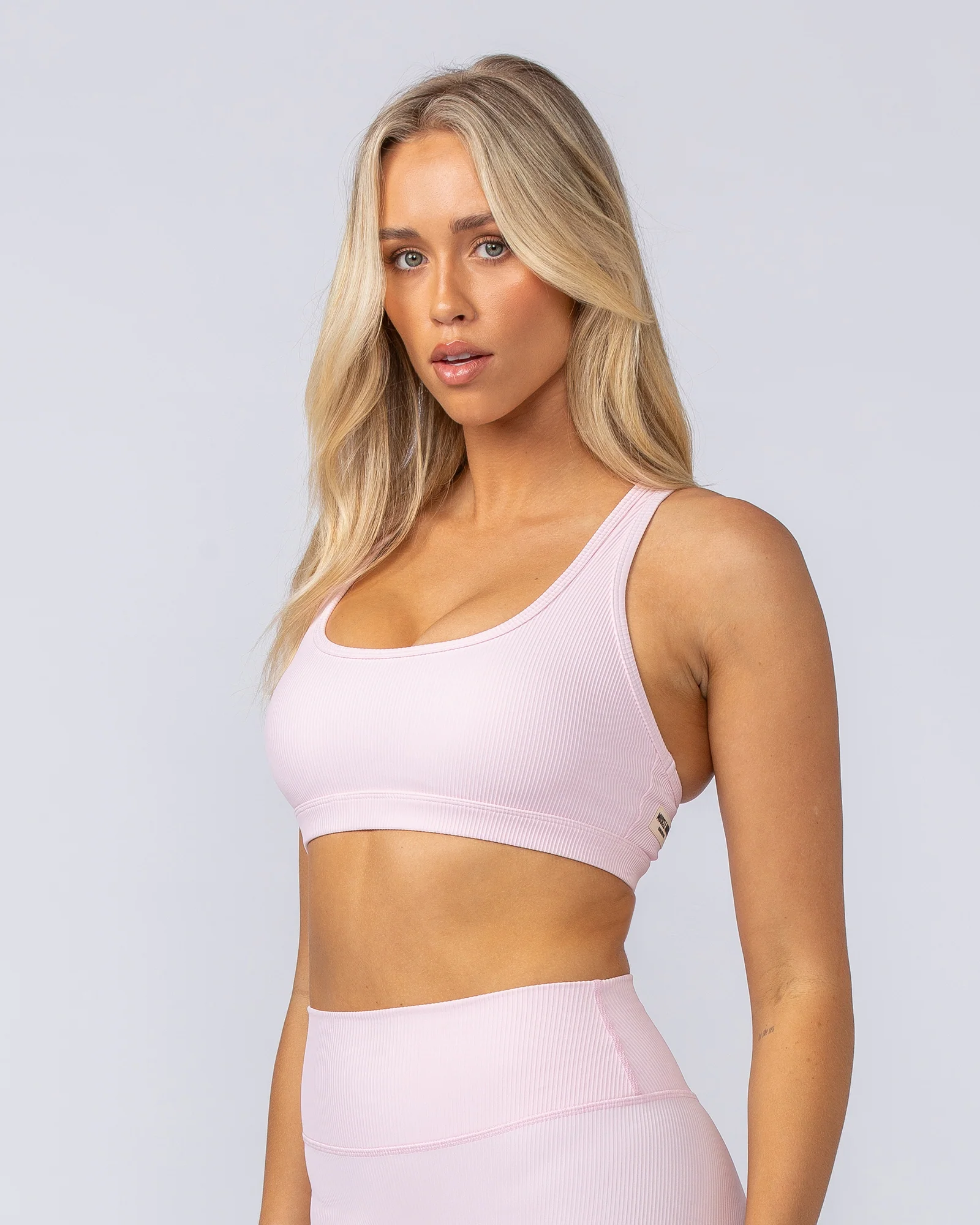 Drew Rib Bra - Baby Pink - Image 3