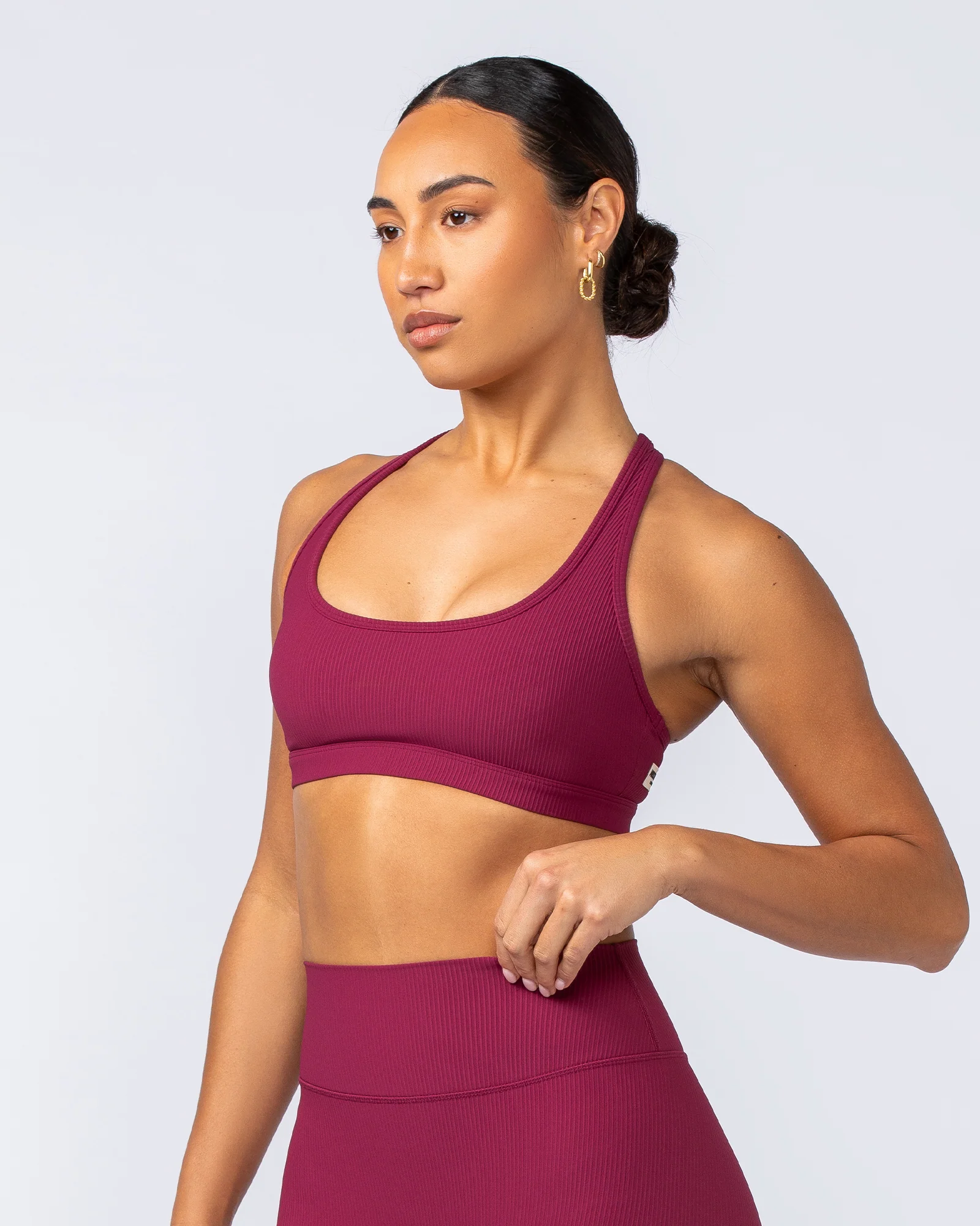 Drew Rib Bra - Rose Bud - Image 4