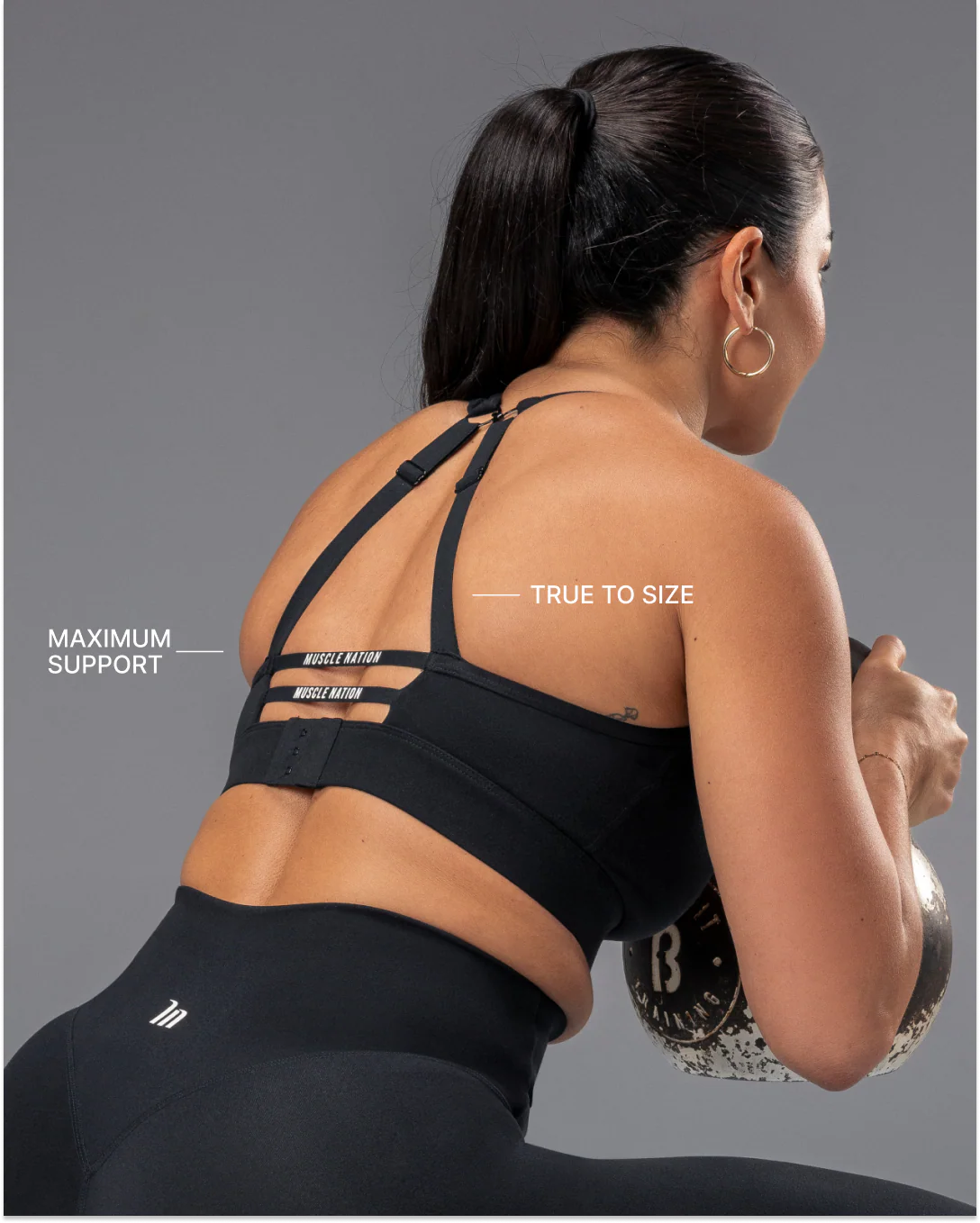 Elite Support Bra - Black - Image 4