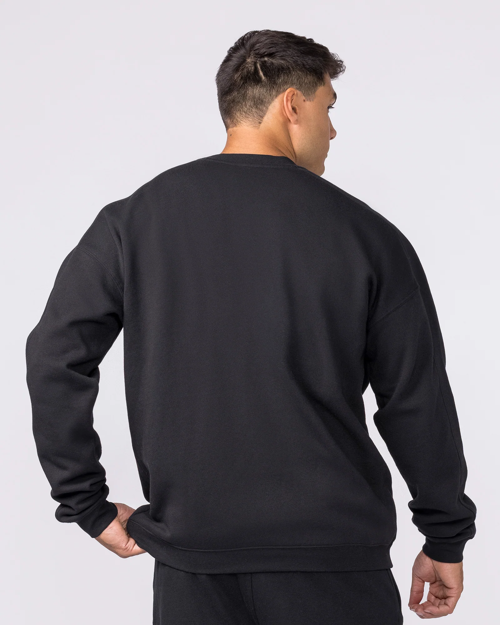 Essential Crew Pullover - Black - Image 4