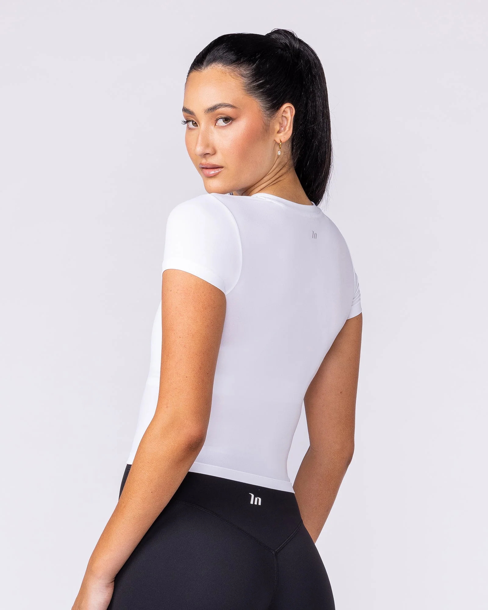 Essential Cropped Tee - White - Image 2