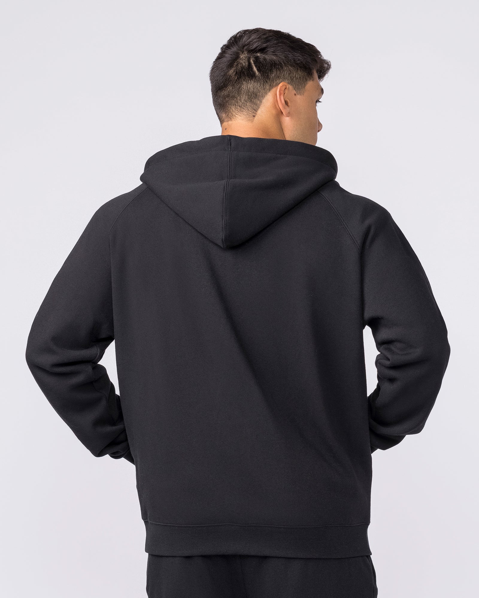 Essential Zip Hoodie - Black - Image 4